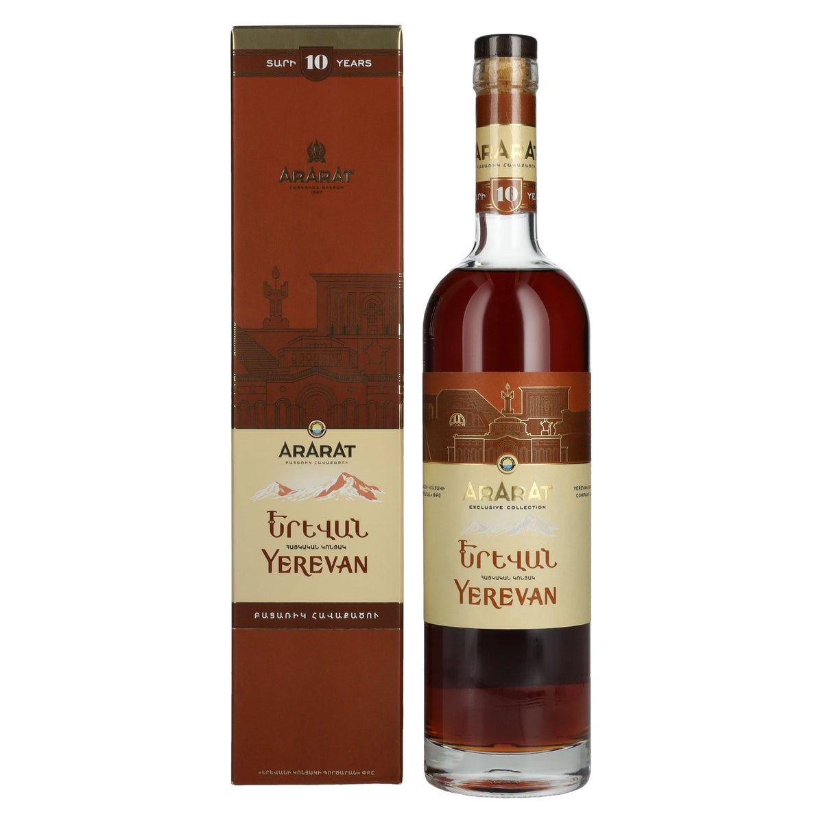 Ararat Yerevan 10 Years Old Exclusive Collection 57% vol. 0,75 l in geschenkverpakking