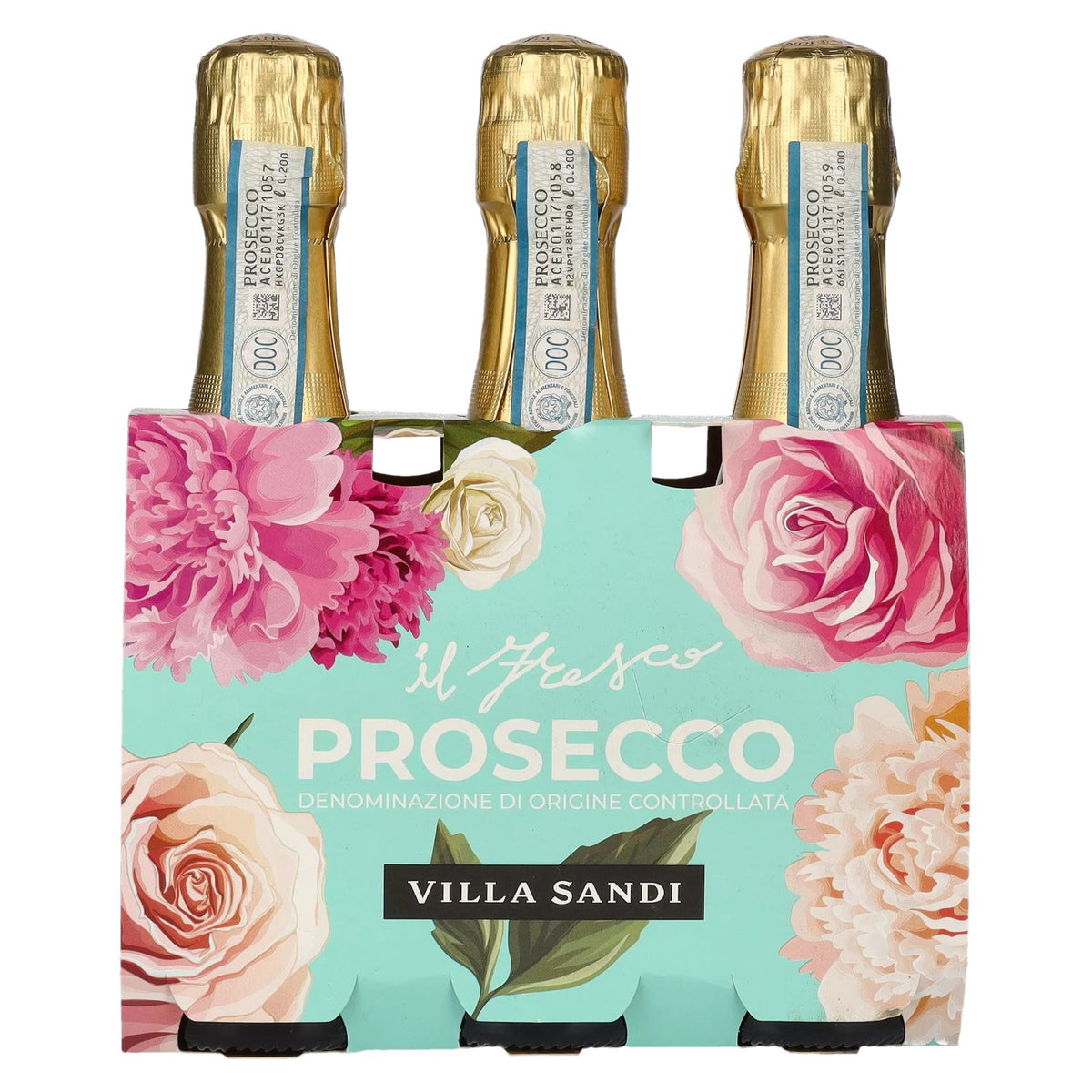 Villa Sandi Il Fresco Prosecco Treviso Brut (TRIO) DOC 11% ABV 3 x 0.2 l