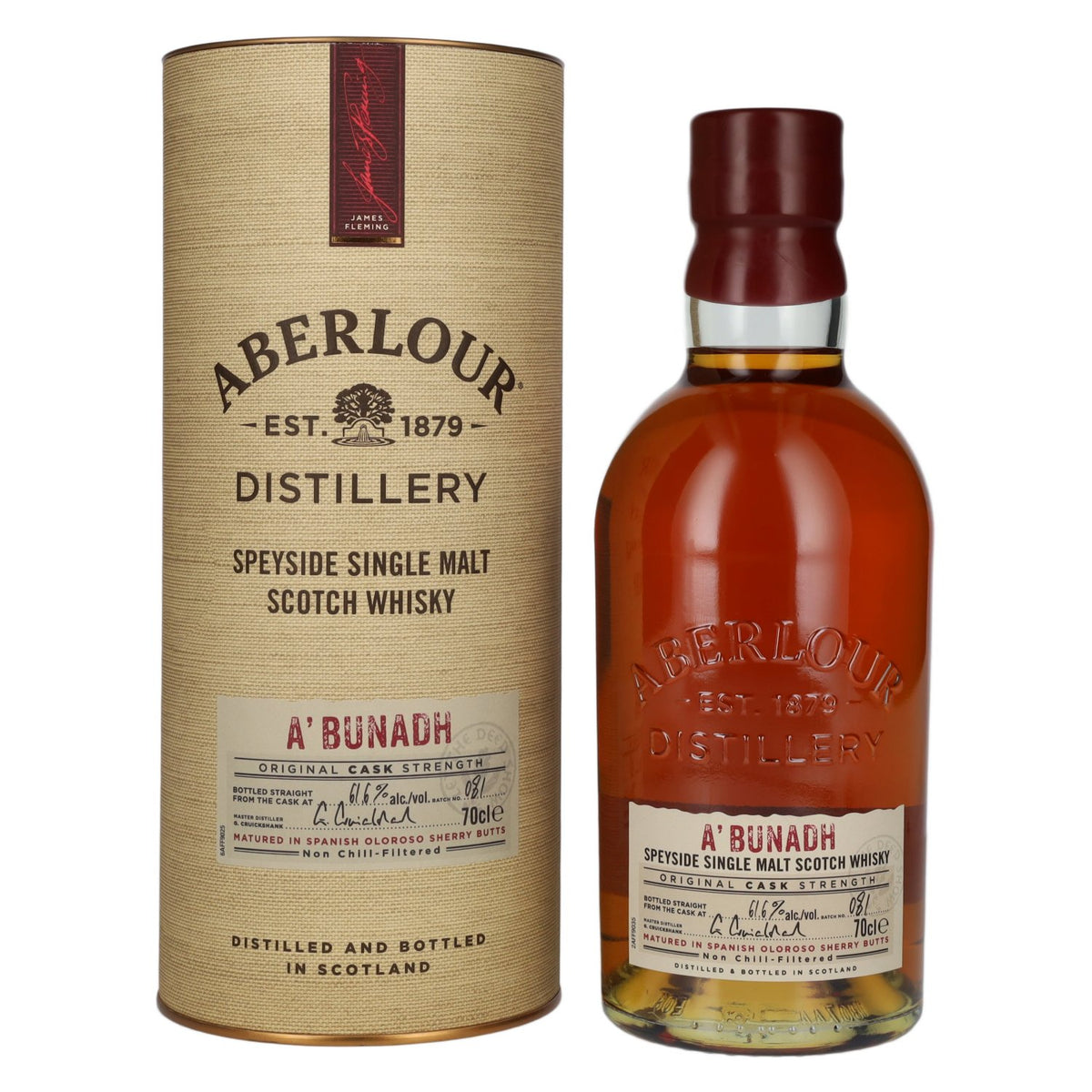 Aberlour A'BUNADH Original Cask Strength Batch No. 81 61.6% vol. 0.7l in a gift box