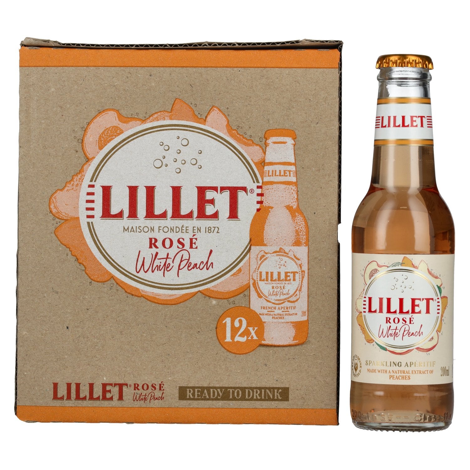 Lillet Rosé Witte Perzik 5% Vol. 12x0,2l