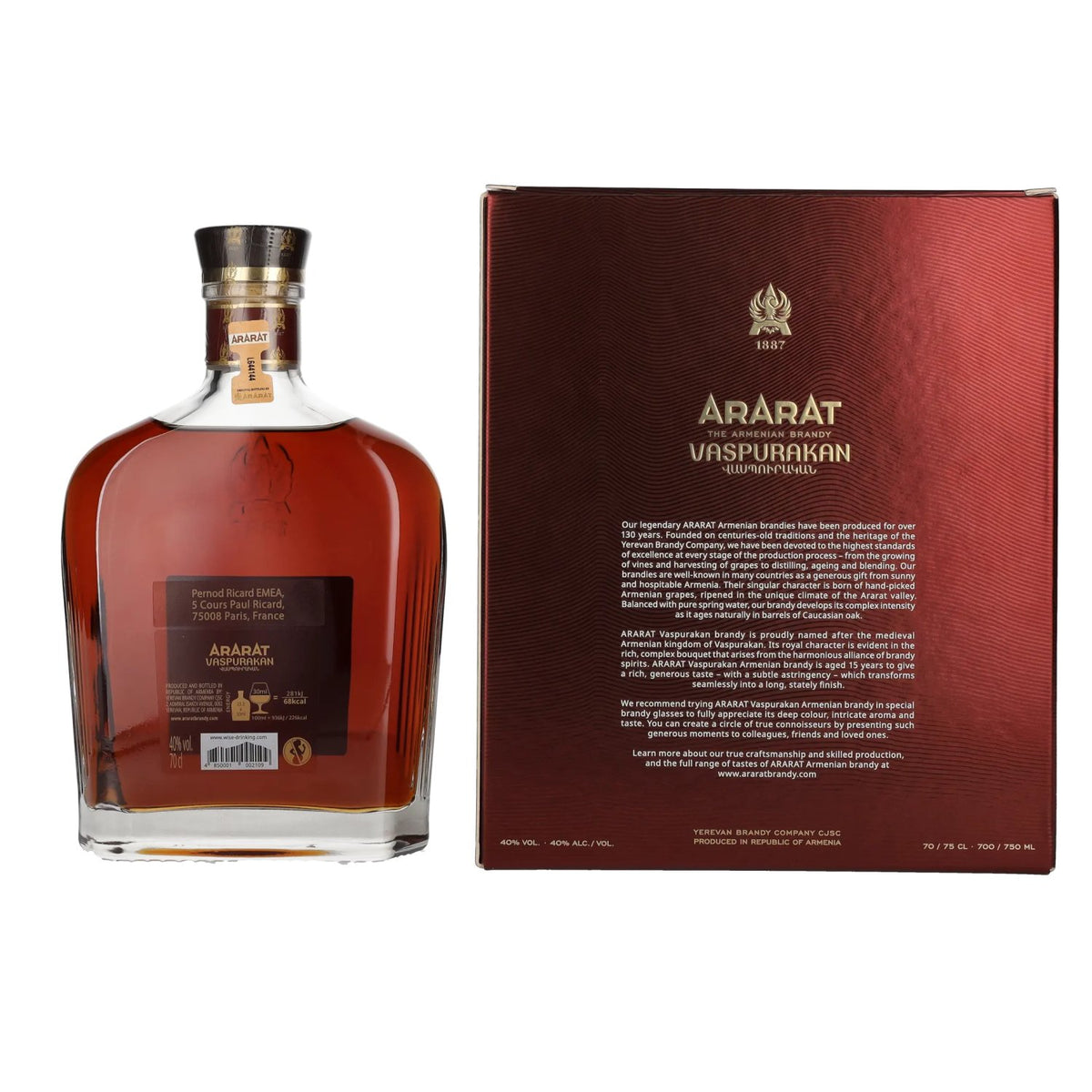 Ararat Vaspurakan 15 Years Old 40% vol. 0.7 l in a gift box