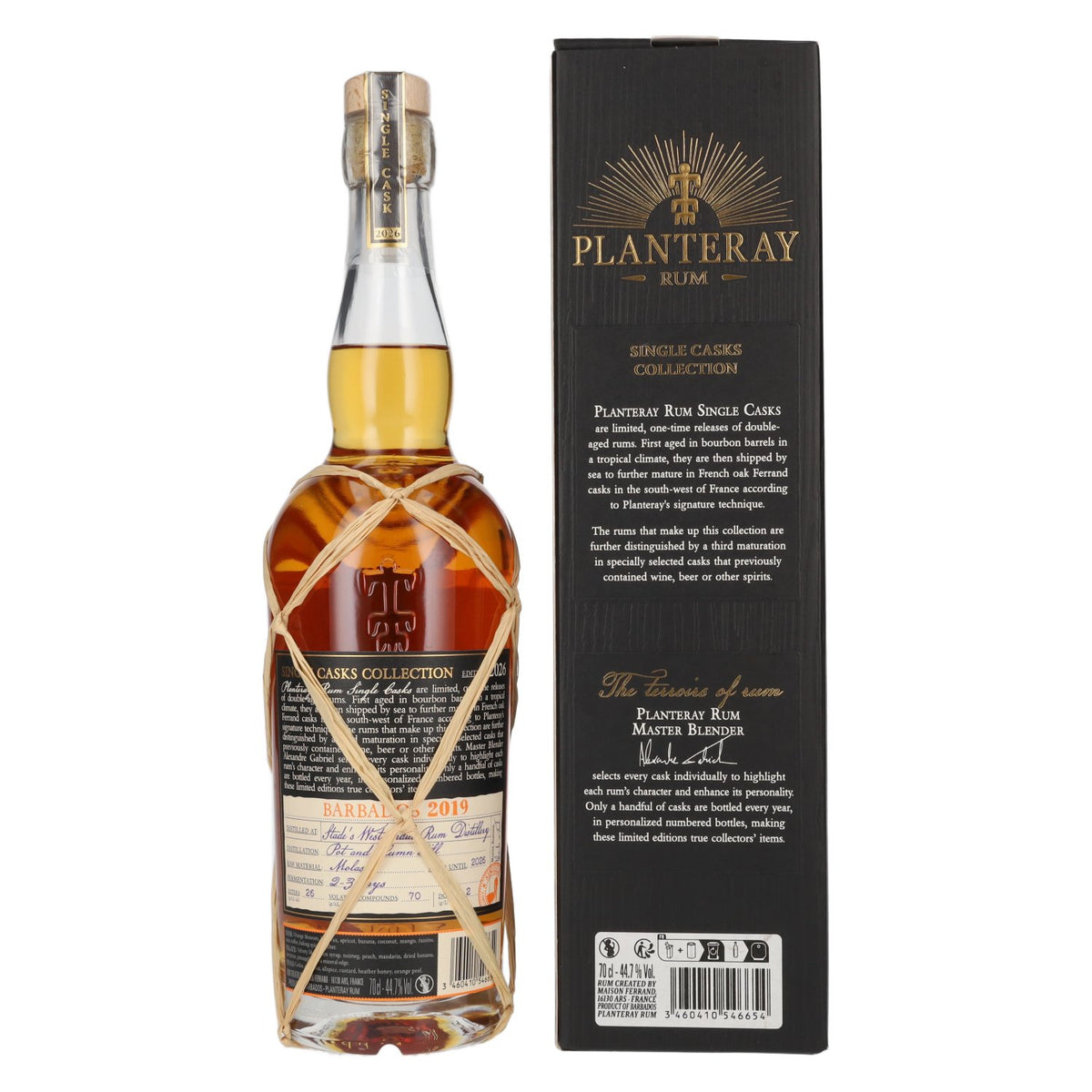 Planteray Rum BARBADOS Single Cask Sauternes Barrel 2019 44,7% vol. 0,7 l in geschenkverpakking