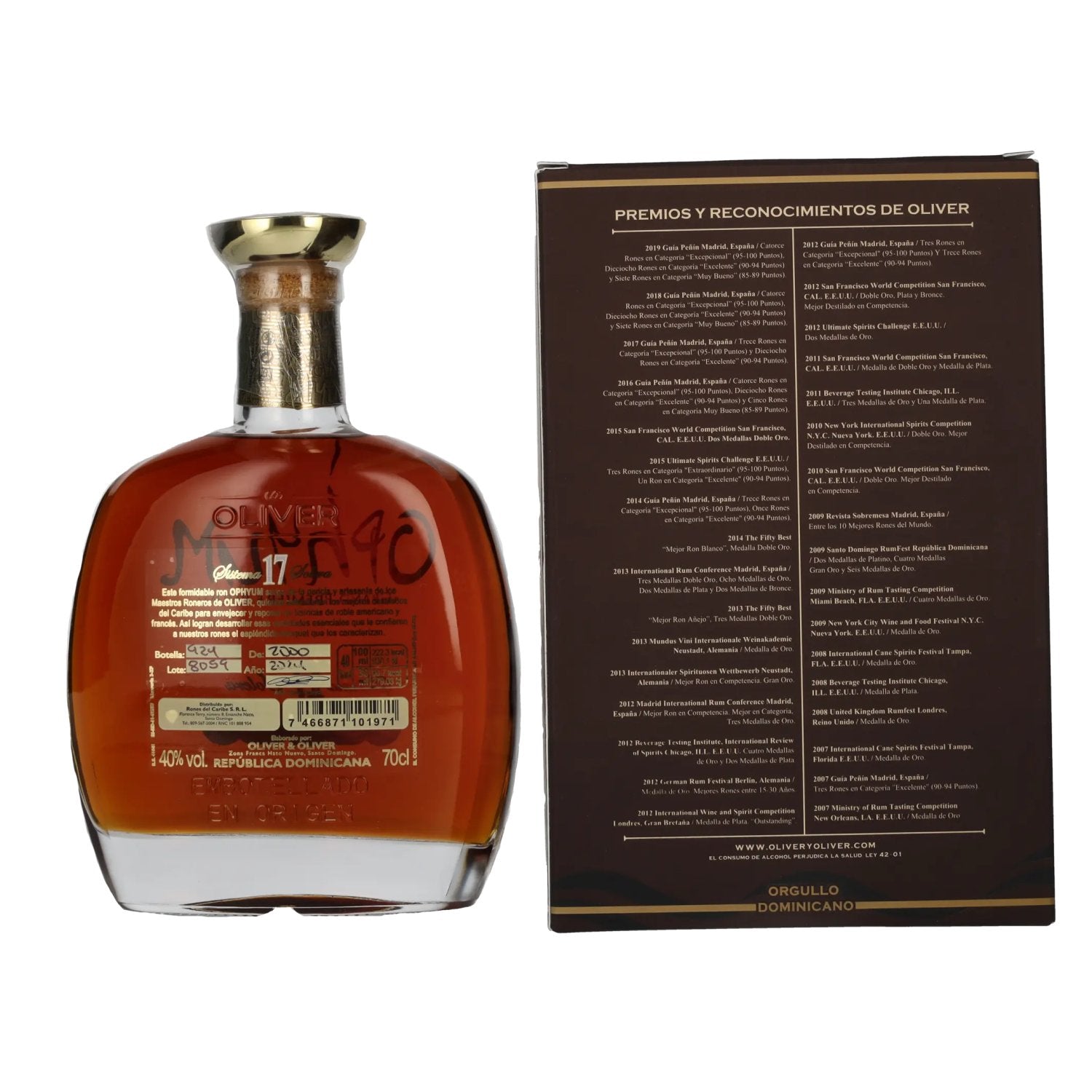 Ophyum 17 Metódo Solera Grand Premiere Rhum 40% Vol. 0,7l in gift box