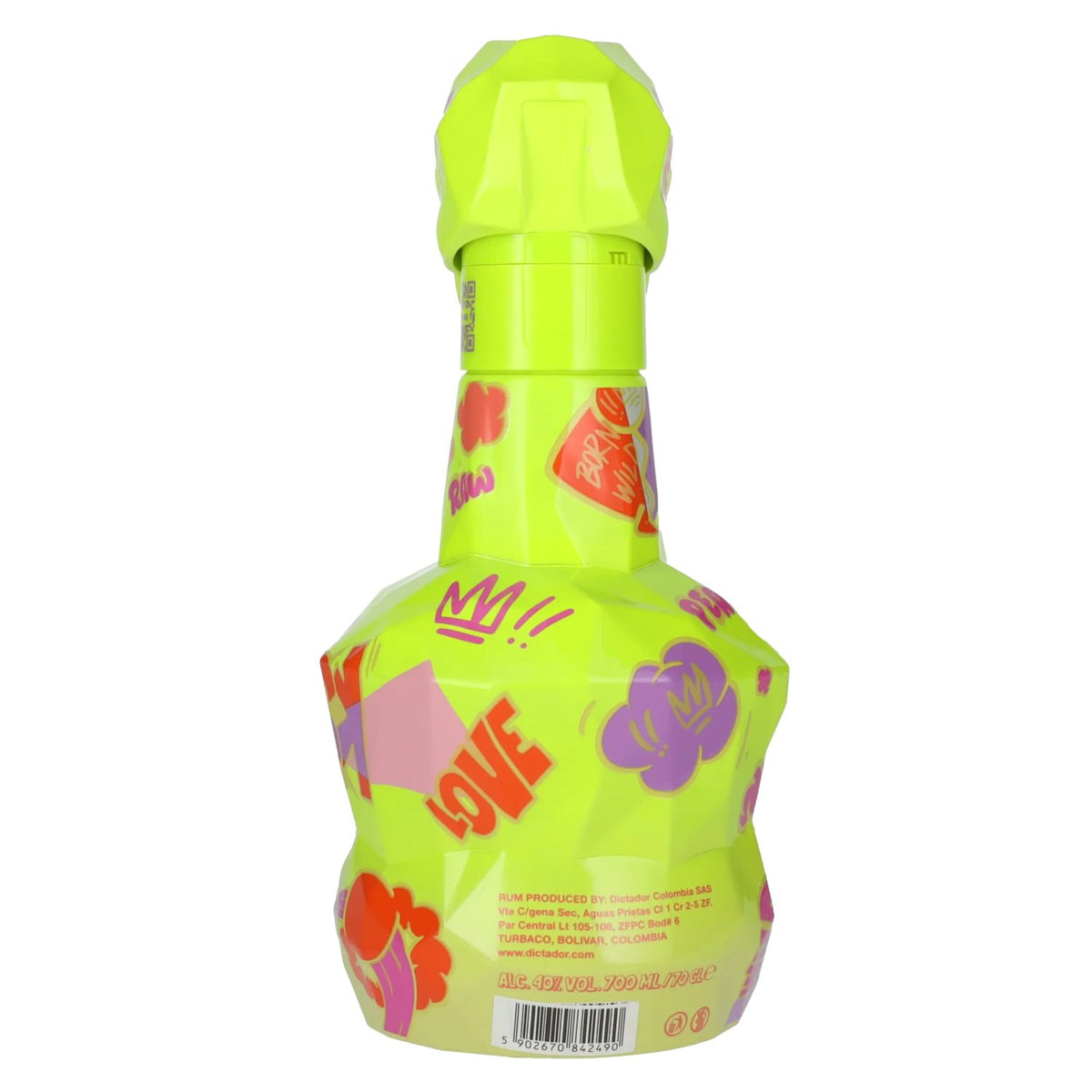 Dictador GAME CHANGER NEON &amp; YELLOW Colombian Rum 40% ABV 0.7l
