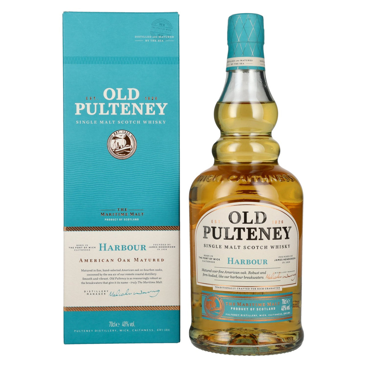 Old Pulteney HARBOUR The Maritime Malt Single Malt Scotch Whisky 40% ABV 0.7l in a gift box