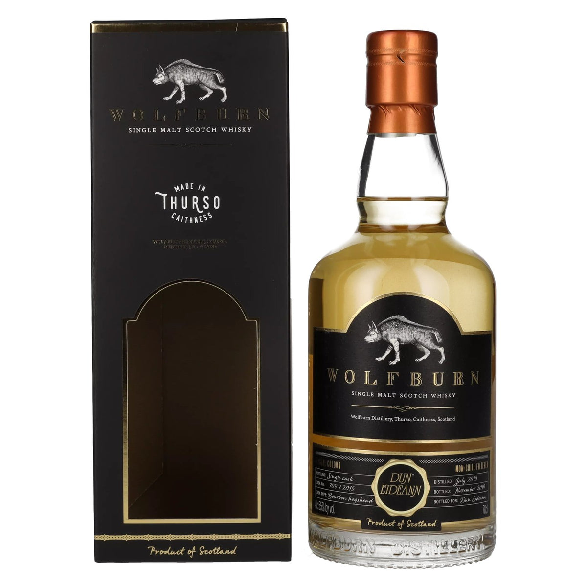 Wolfburn DUN EIDEANN Single Malt Scotch Whisky 55% vol. 0.7 l in a gift box