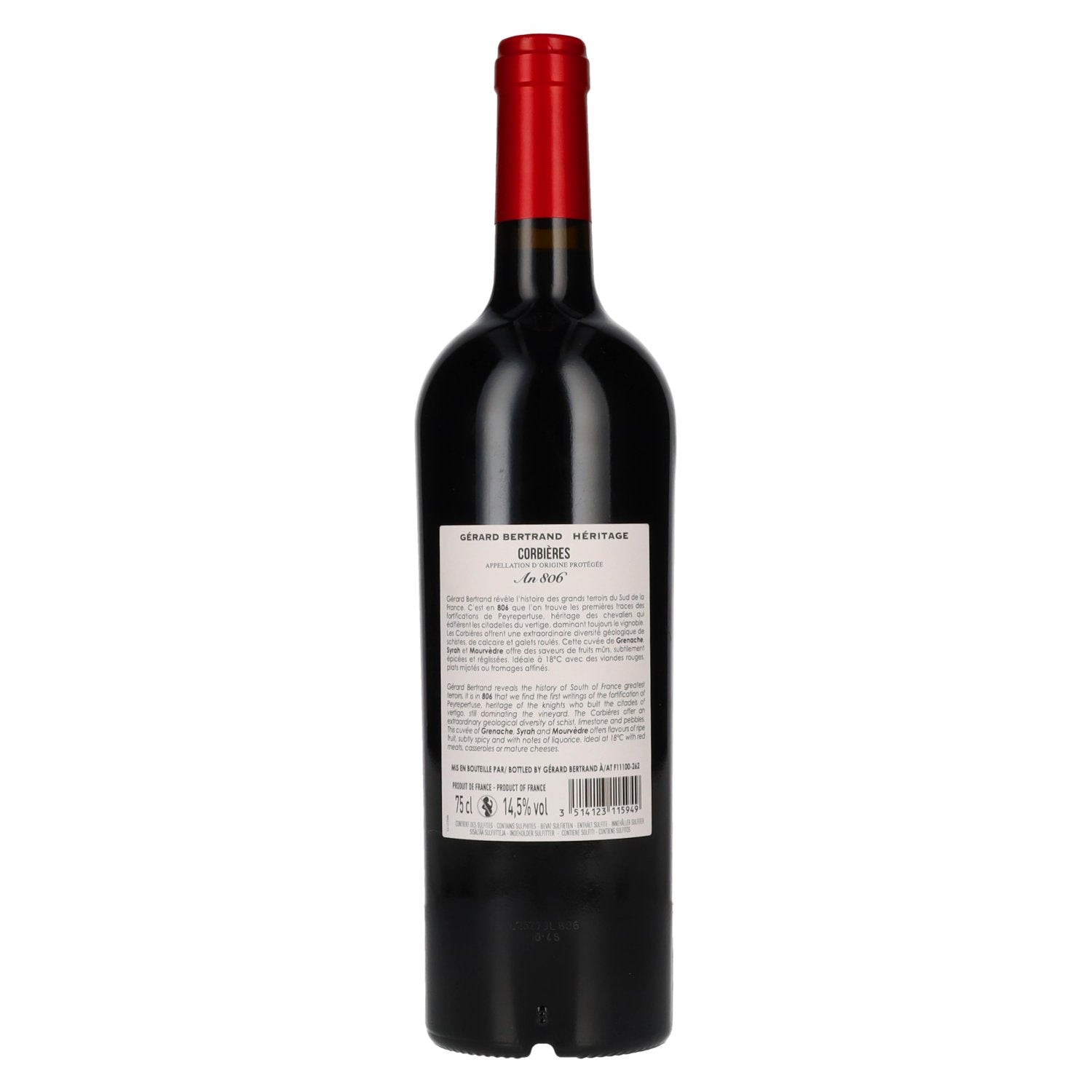 Gérard Bertrand CORBIÈRES An806 AOP 2022 14,5% Vol. 0,75l