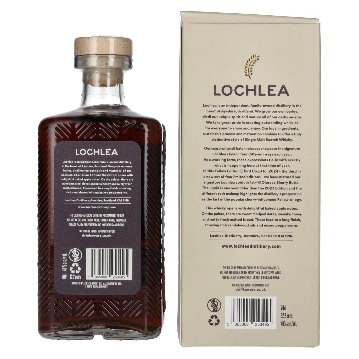 Lochlea FALLOW EDITION Third Crop Single Malt Scotch Whisky 46% Vol. 0,7l in geschenkverpakking