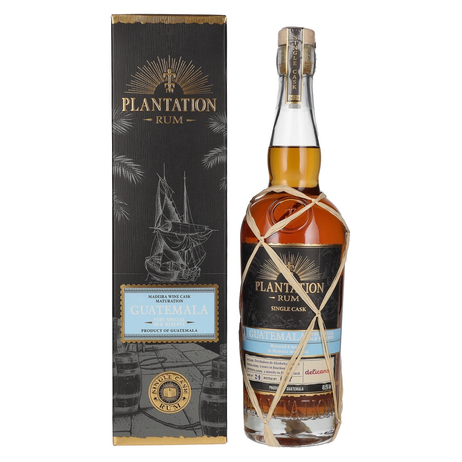 Plantation Rum GUATEMALA VSOR Madeira Finish by delicando 2023 49,5% vol. 0,7l en boîte cadeau