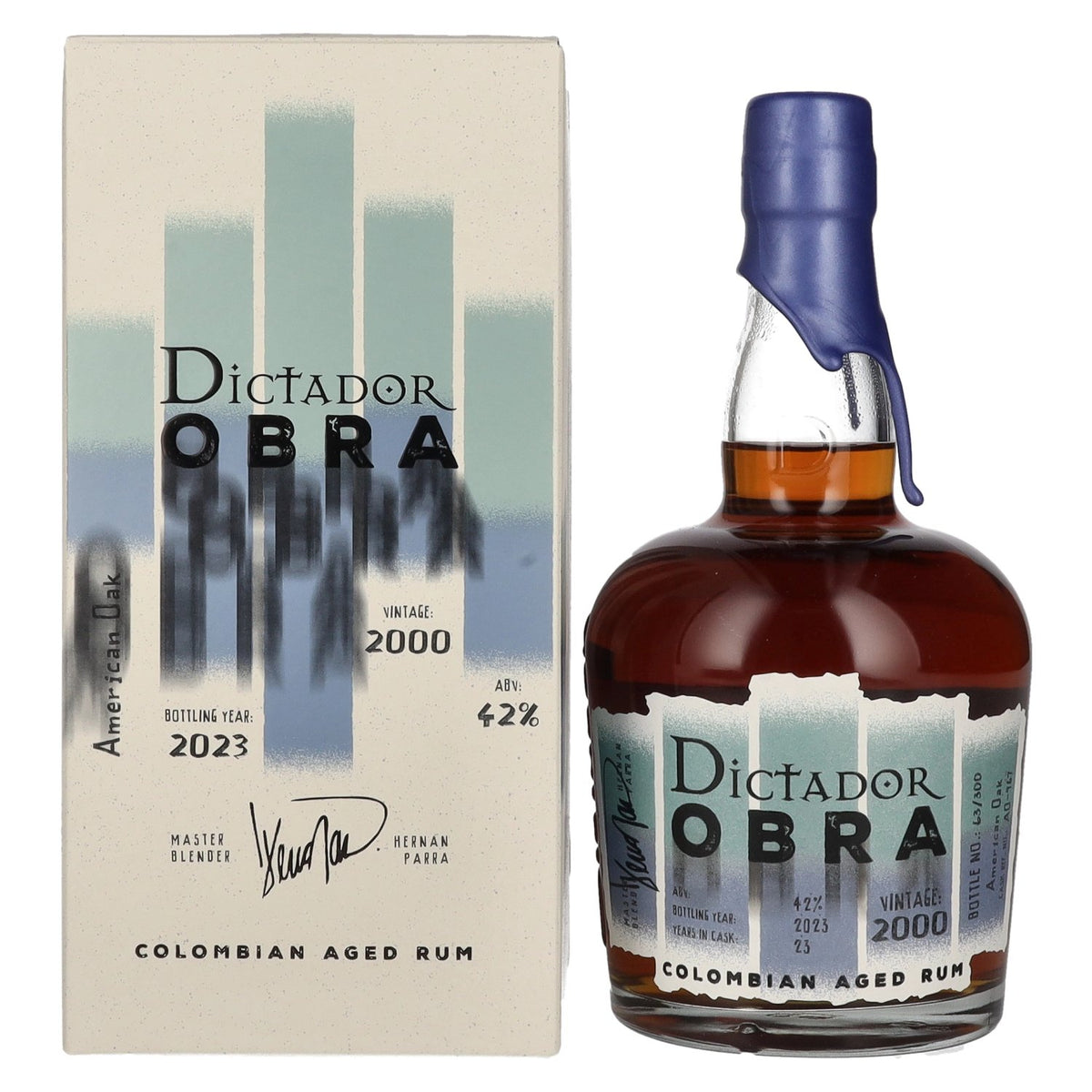 Dictador OBRA VINTAGE 23 Years Old AMERICAN OAK CASK Rum 2000 42% vol. 0.7 l in a gift box