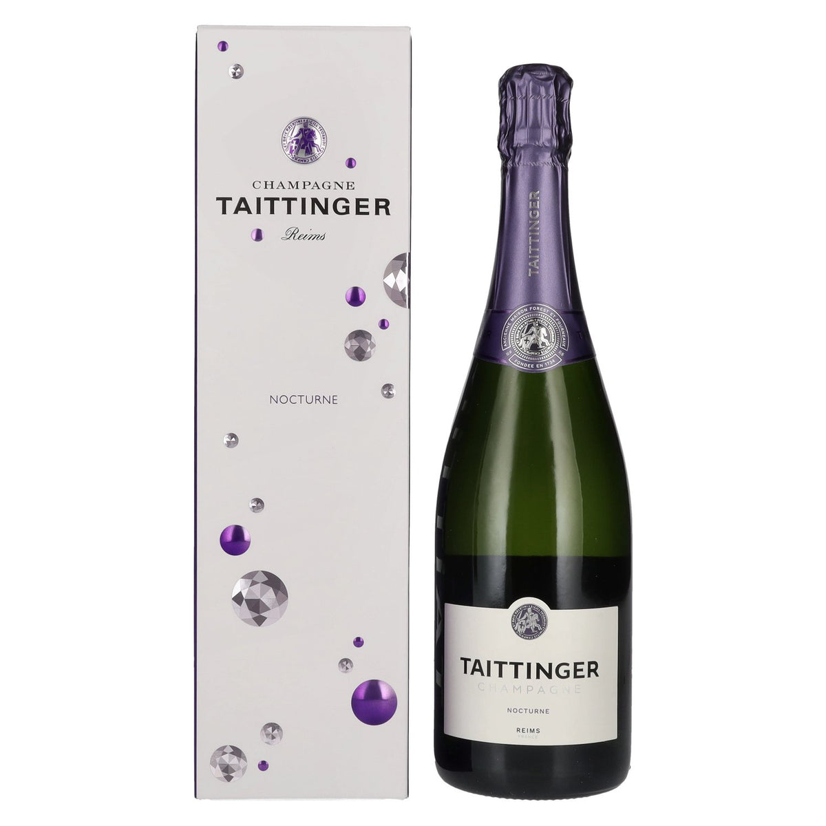 Taittinger Champagne NOCTURNE Sec 12.5% ABV 0.75l in a gift box