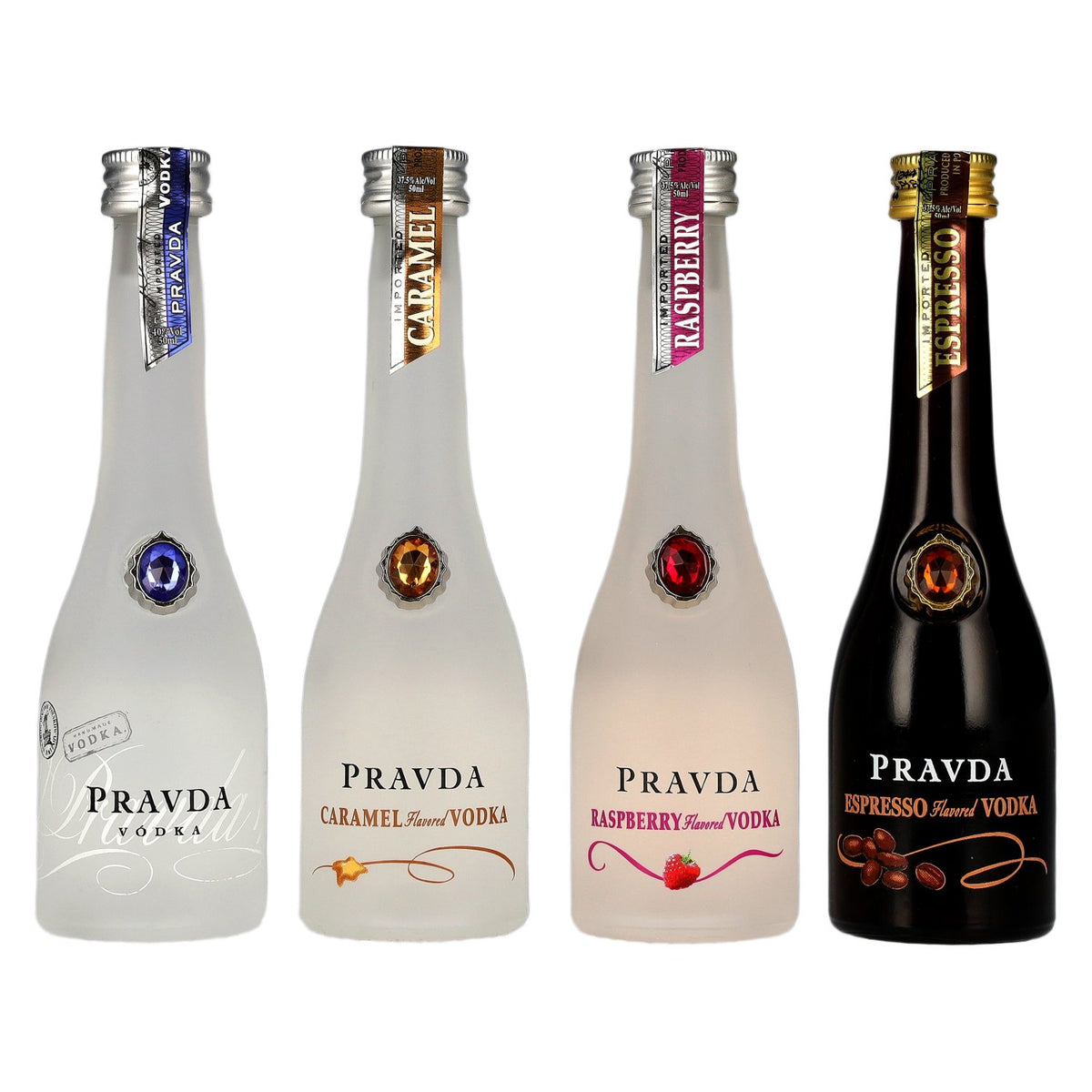 Pravda Vodka 38.1% vol. 4 x 0.05 l