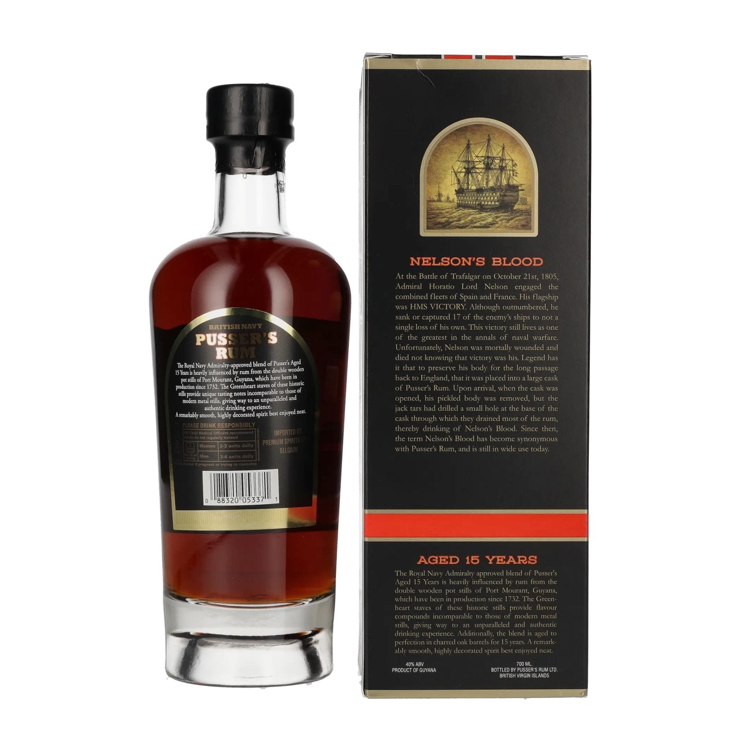 Pusser's Nelson's Blood 15 Years Old 40% Vol. 0,7l in Geschenkbox