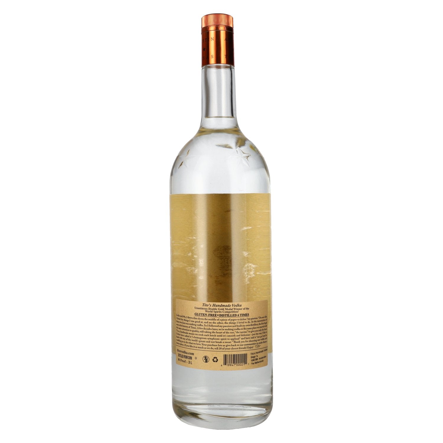 Tito's Handmade Vodka 40 % vol. 3 l
