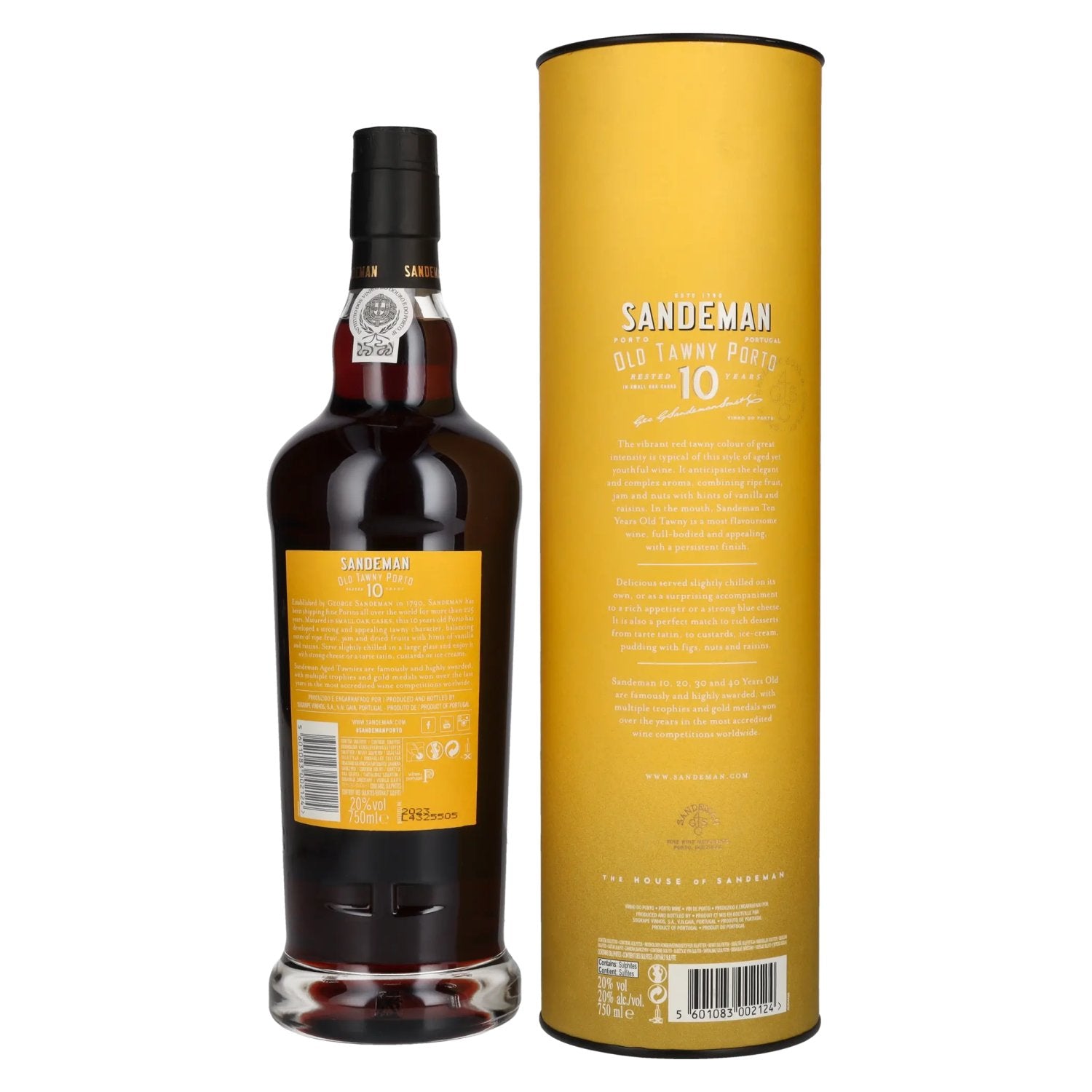 Sandeman 10 Years OLD TAWNY Porto 20% Vol. 0,75l in Geschenkbox
