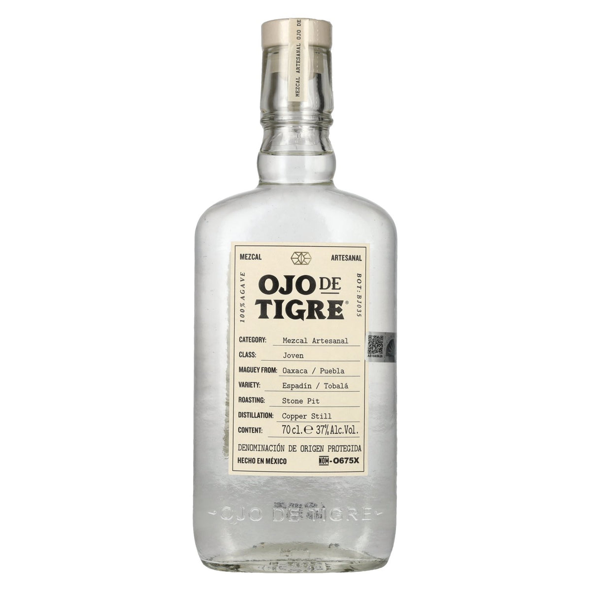 Ojo de Tigre Mezcal Artesanal Joven 100% agave 37% vol. 0,7 l