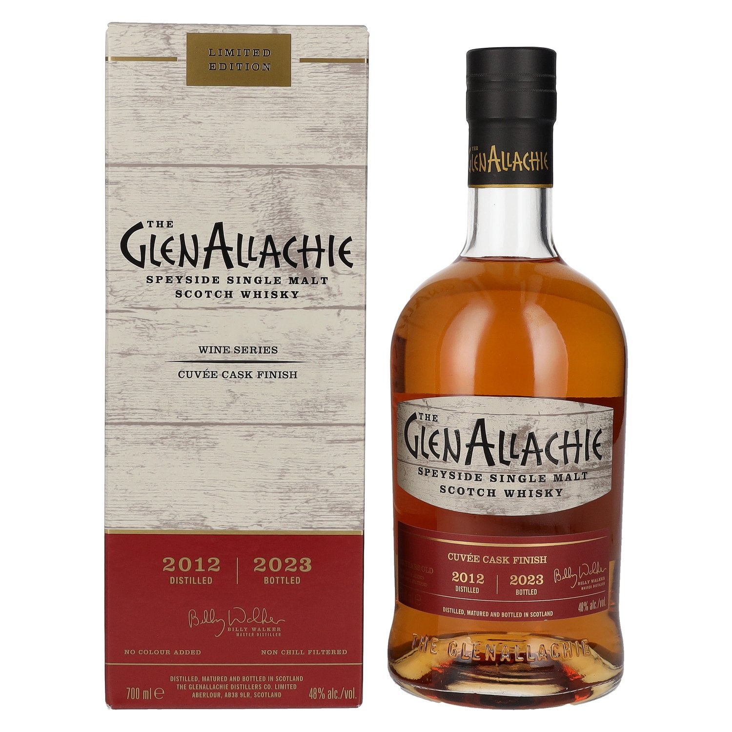 The GlenAllachie 10 Years Old Wine Cuvée Cask Finish 2012 48% Vol. 0,7l in geschenkverpakking