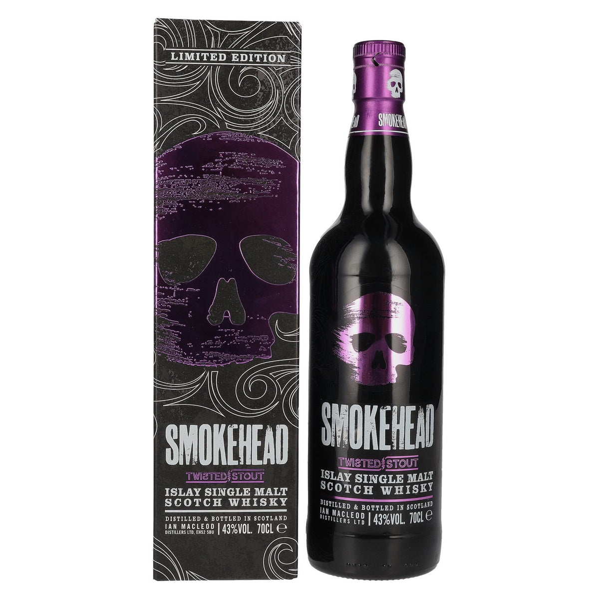 Smokehead TWISTED STOUT Islay Single Malt 43% vol. 0,7 l in geschenkverpakking