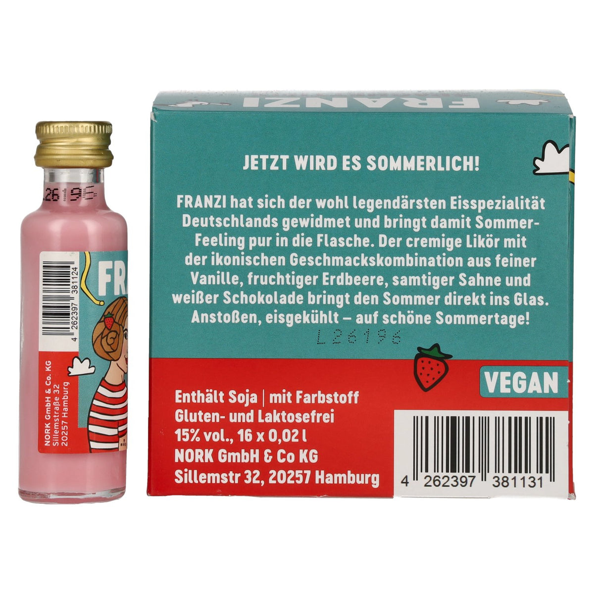 Franzi Spaghettieis Likör 15% vol. 16 x 0.02 l