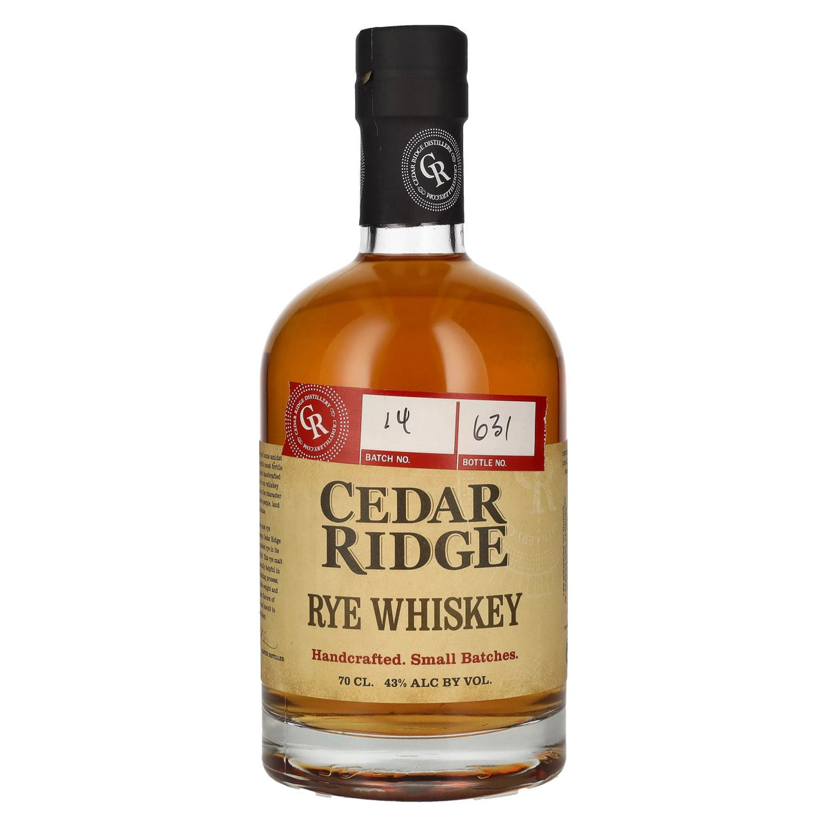 Cedar Ridge RYE WHISKY 43% vol. 0.7l
