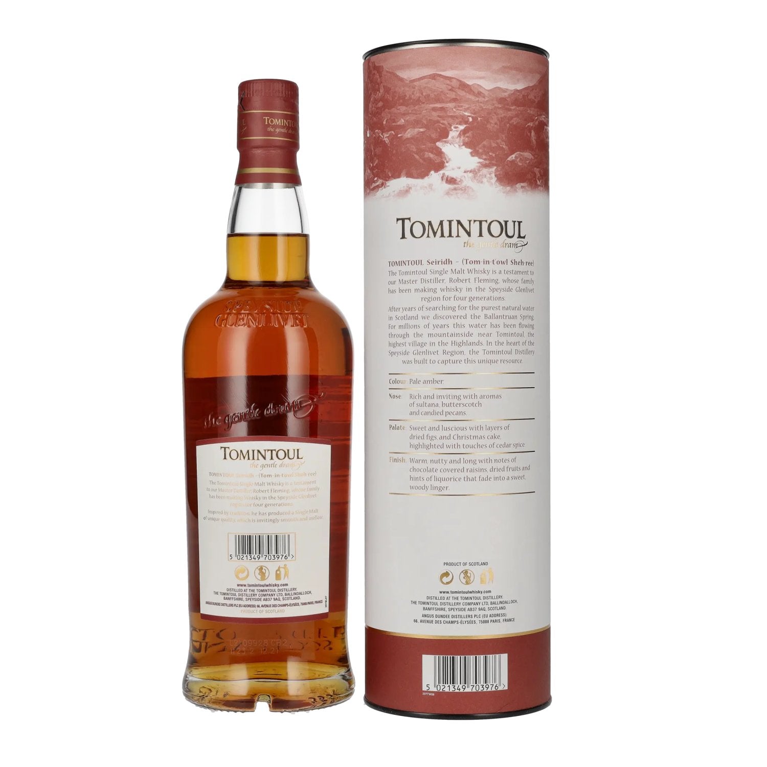Tomintoul SEIRIDH Speyside Glenlivet OLOROSO SHERRY CASK Limited Edition 40% Vol. 0,7l in geschenkverpakking