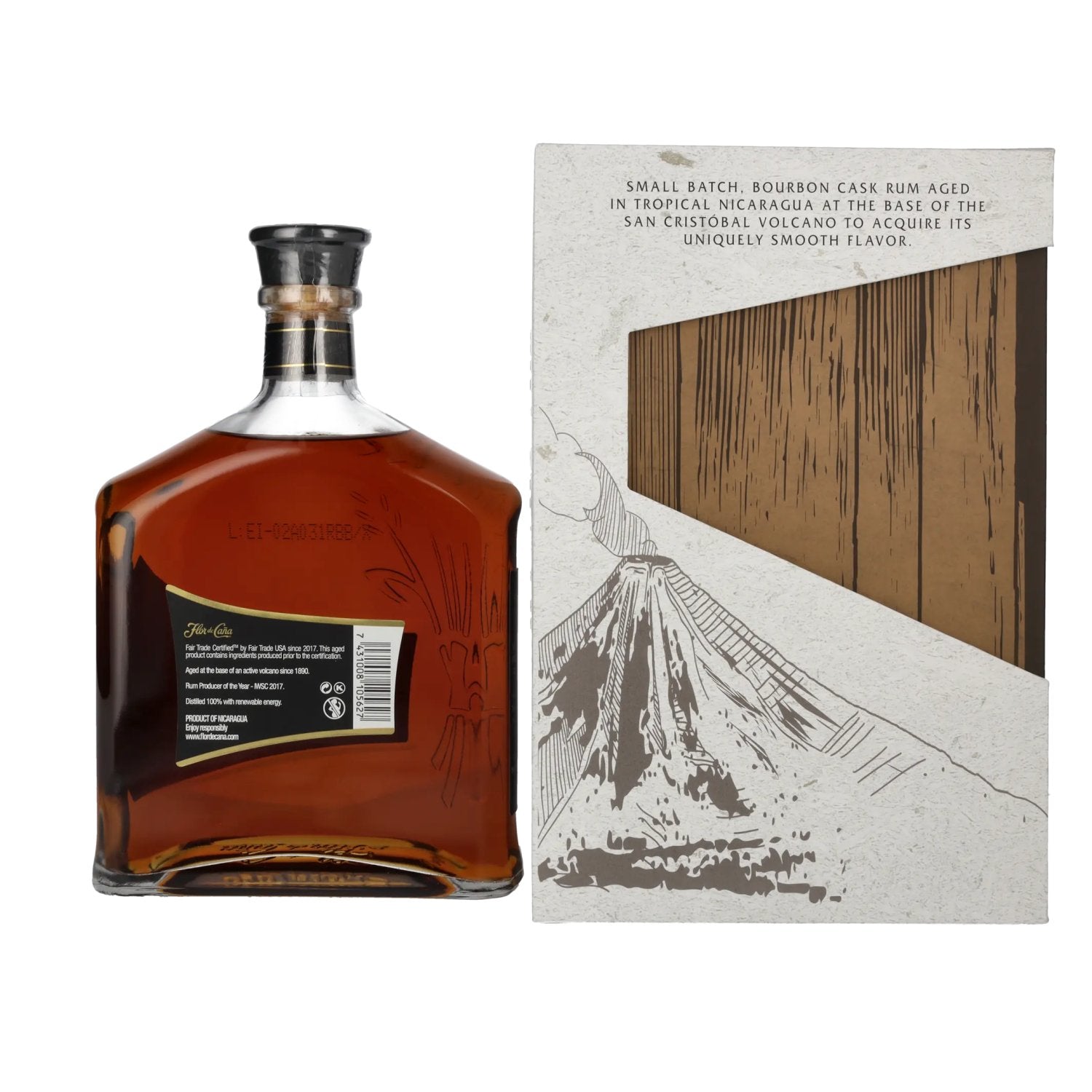 Flor de Caña Volcanic Bourbon Cask 40% Vol. 1l in Geschenkbox