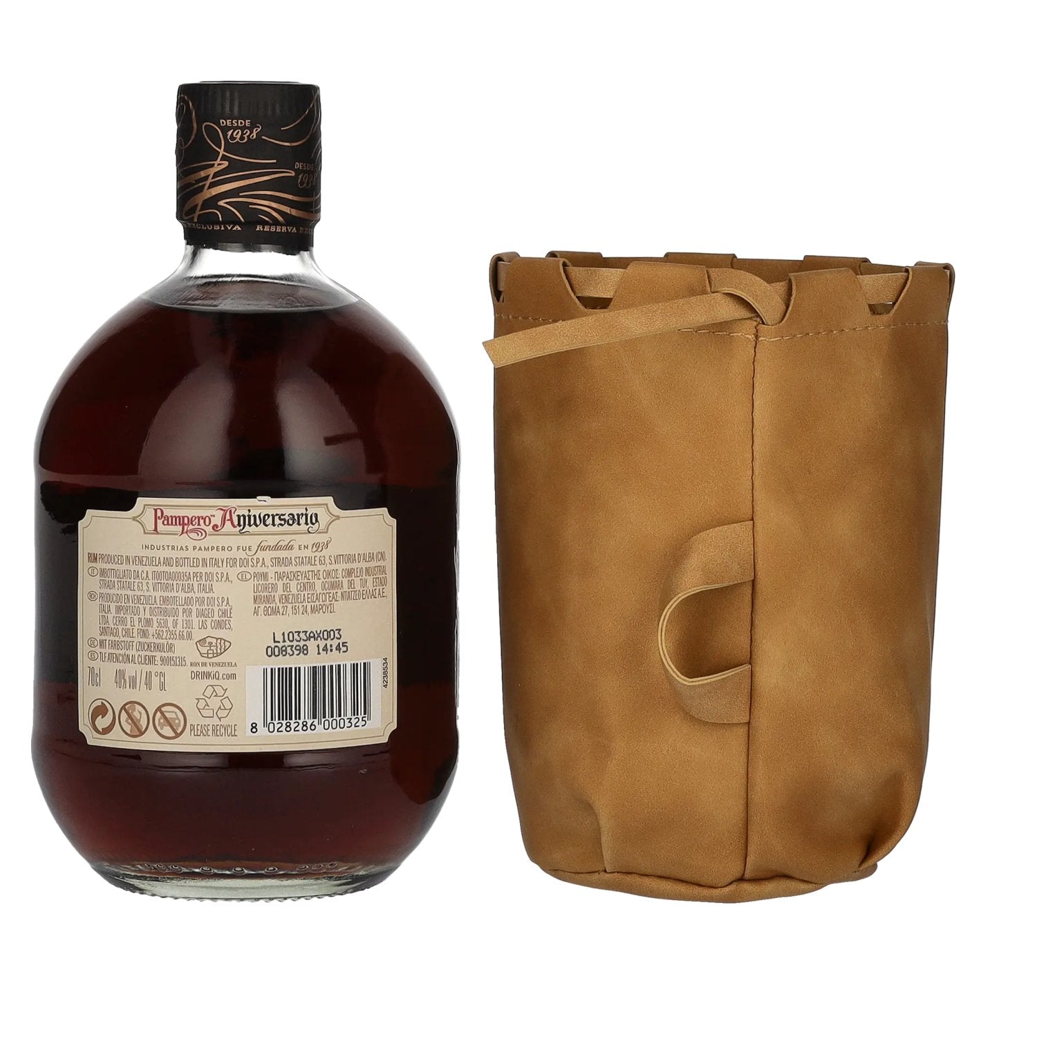 Pampero Aniversario Reserva Exclusiva Roner Extra Añejo 40% Vol. 0,7l in lederen etui