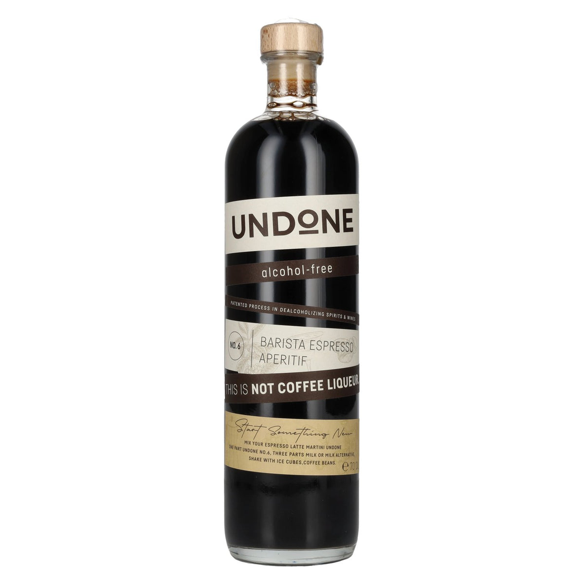 Undone Barista Espresso Aperitief This is not Coffee Likeur alcoholvrij nr. 6 0,7 l