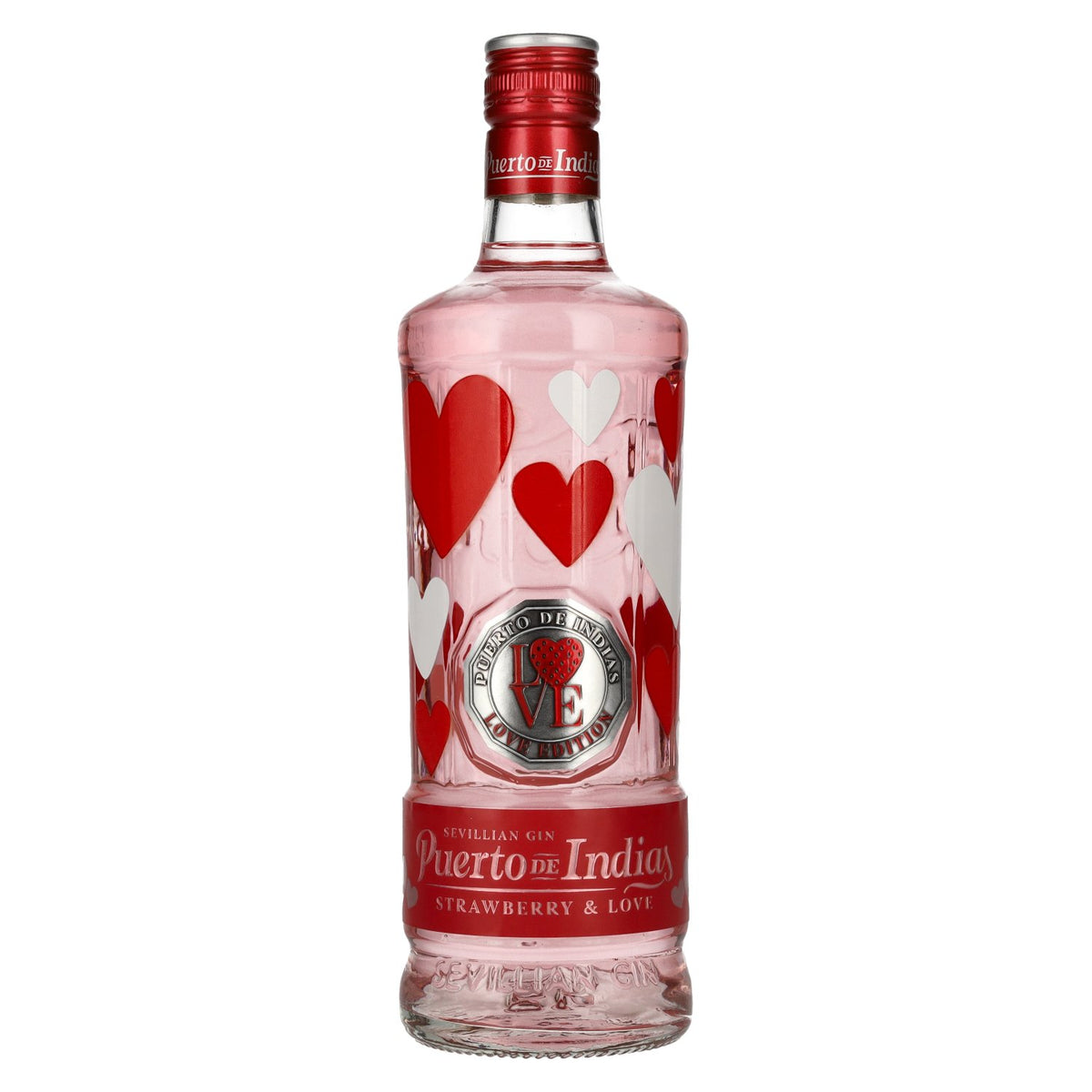 Puerto de Indias STRAWBERRY &amp; LOVE Valentines Edition Gin 37,5% vol. 0,7 l