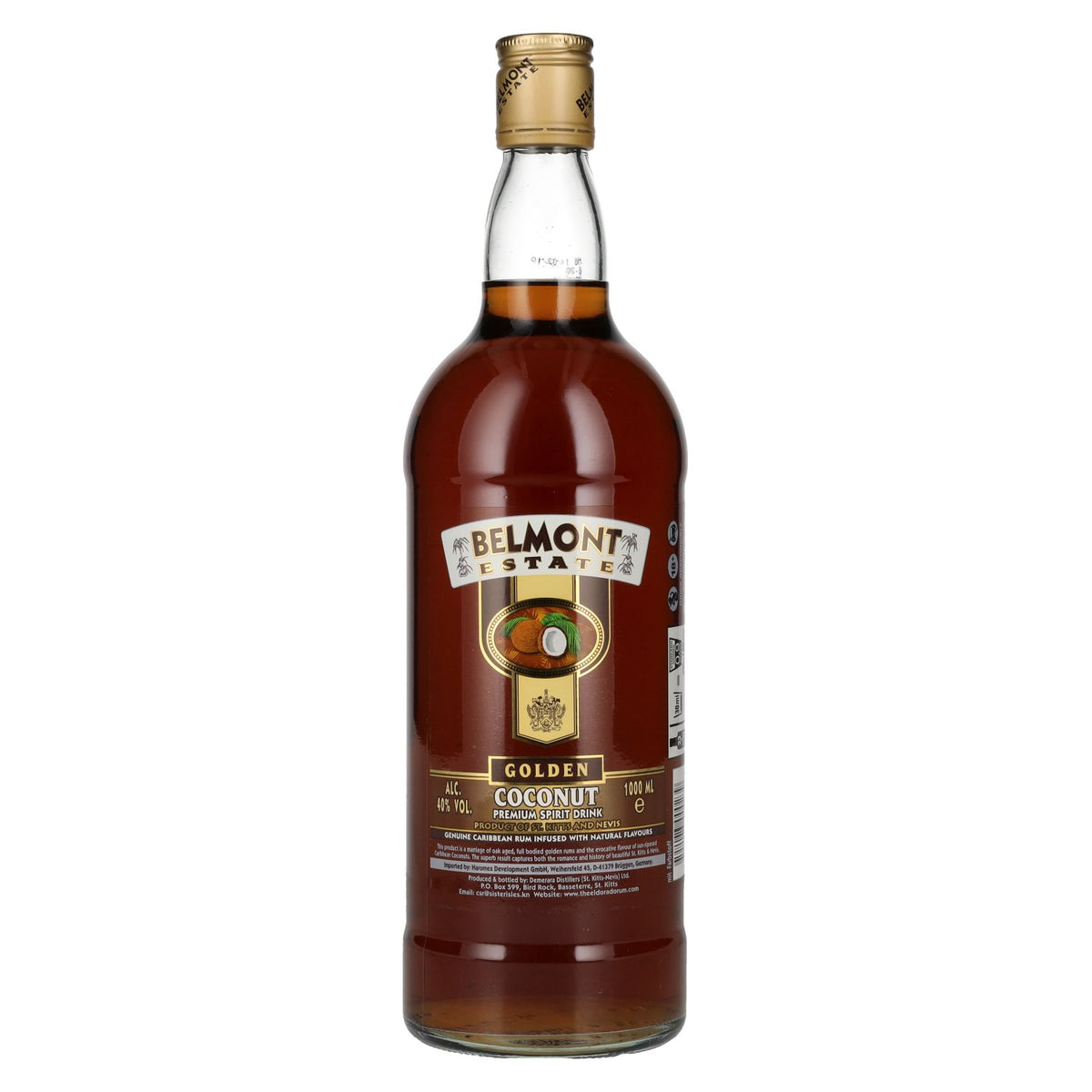 Belmont Estate GOLDEN COCONUT Premium Spirit Drink 40% ABV 1l