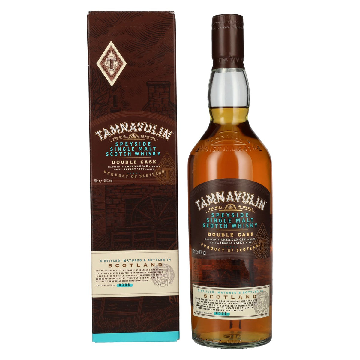 Tamnavulin DOUBLE CASK, whisky single malt écossais du Speyside, 40 % vol., 0,7 l, dans un coffret cadeau