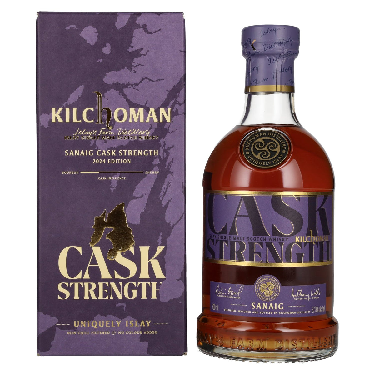 Kilchoman SANAIG CASK STRENGTH Islay Single Malt Scotch Whisky 2024 57,8% vol. 0,7 l in geschenkverpakking