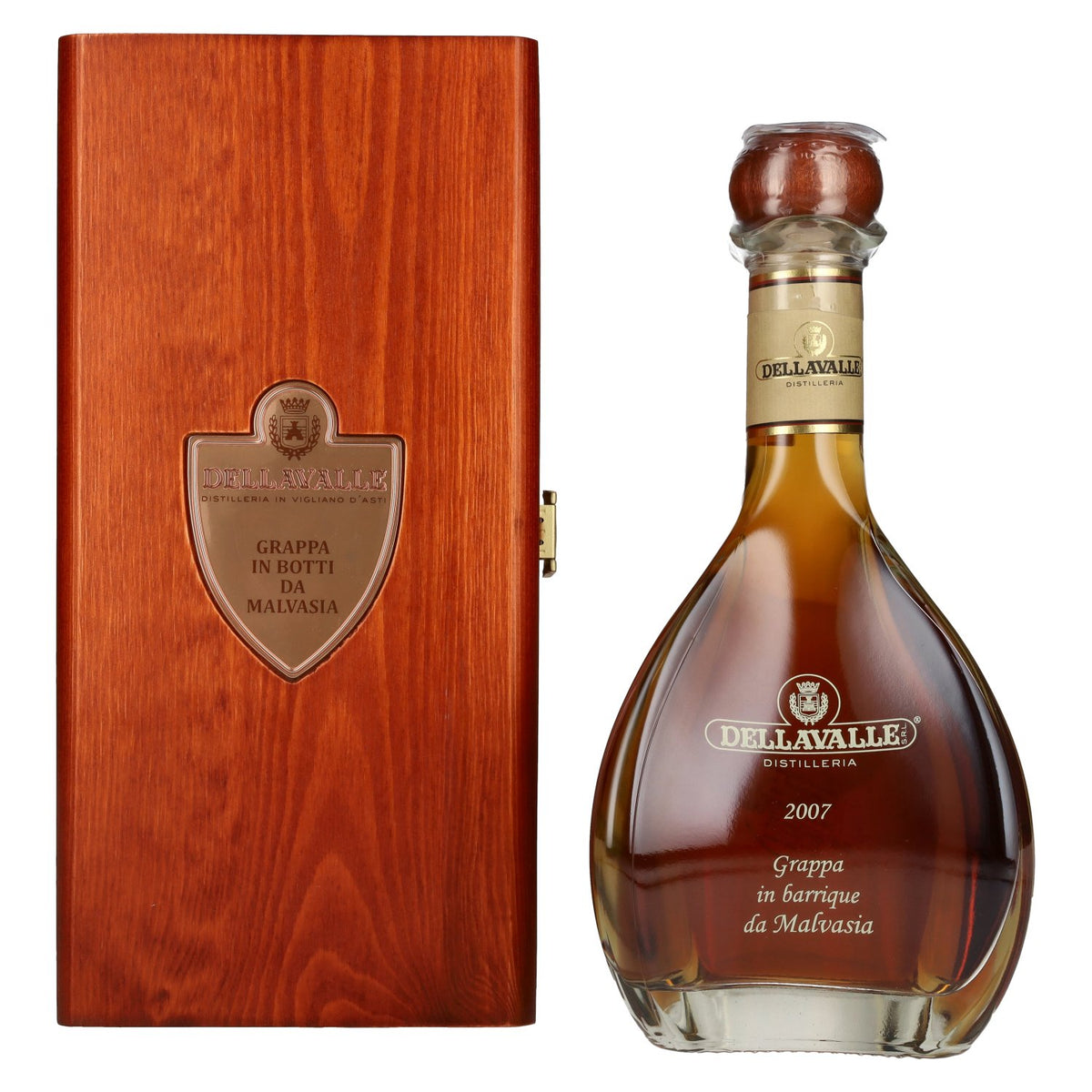 Dellavalle Grappa Aged in Malvasia Barrels 2007 42% ABV 0.7l in a wooden box