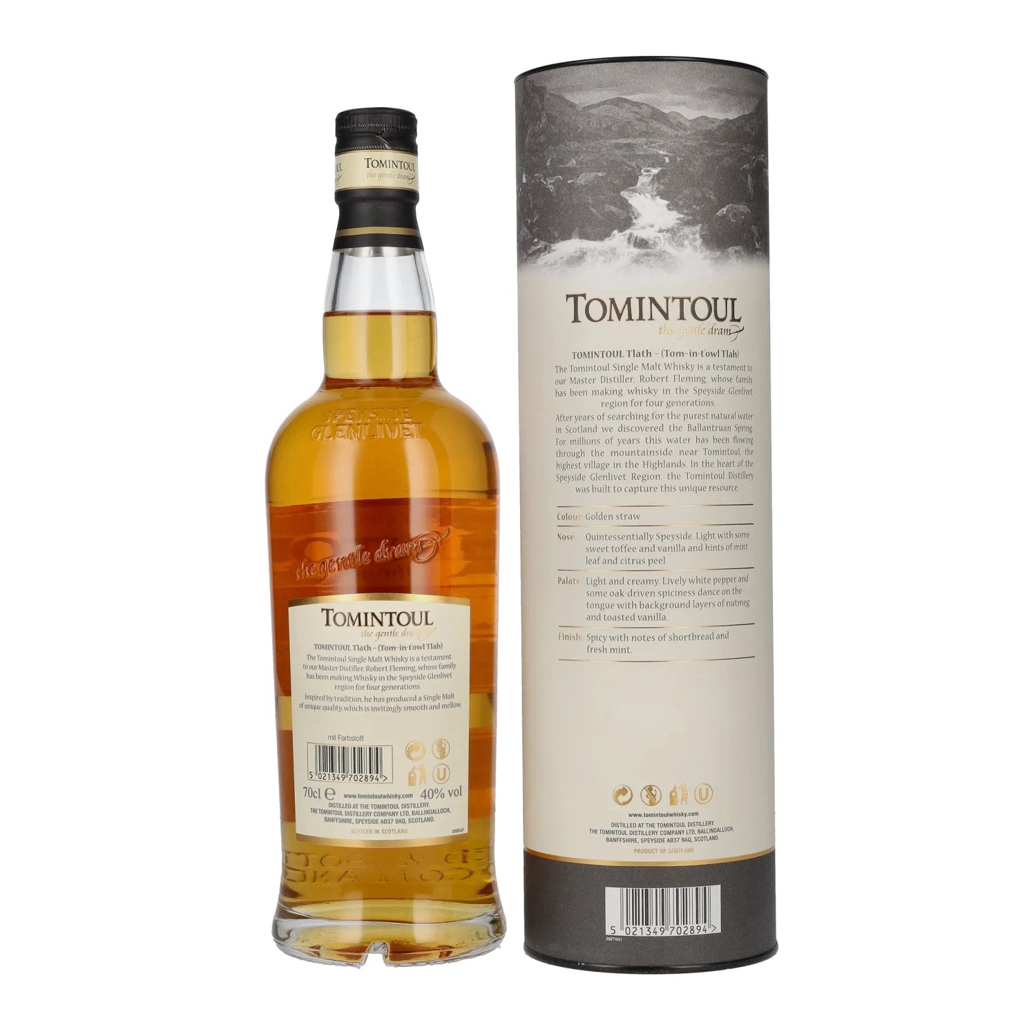 Tomintoul Tlàth Single Malt Scotch Whisky 40% Vol. 0,7l in Geschenkbox