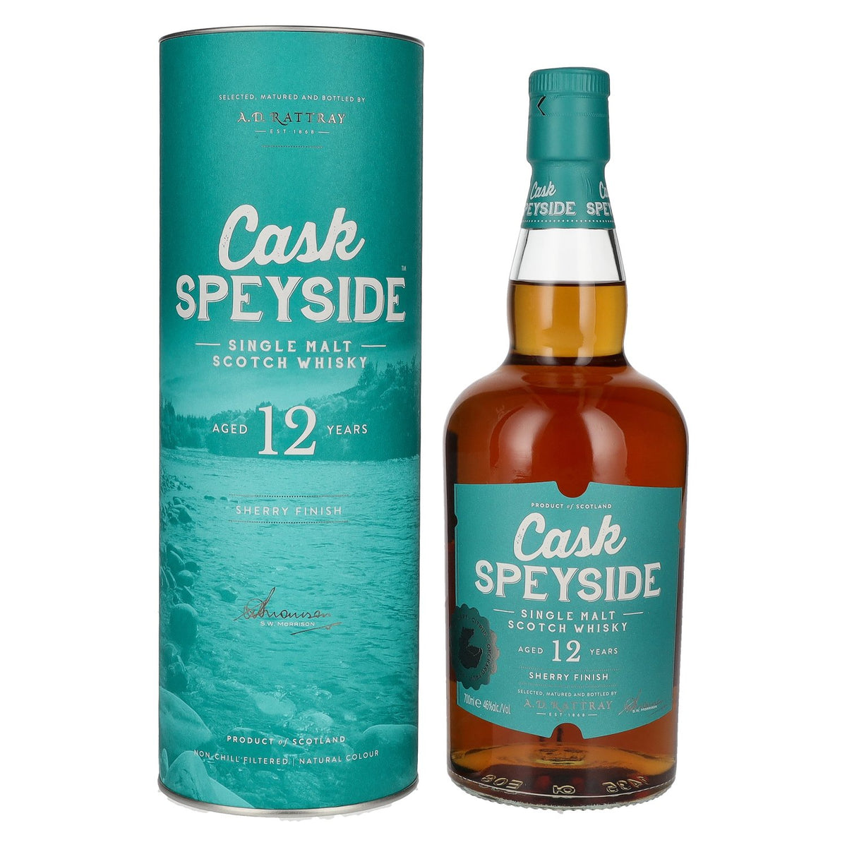A.D. Rattray Cask SPEYSIDE 12 Years Old Single Malt SHERRY FINISH 46% Vol. 0,7l in gift box