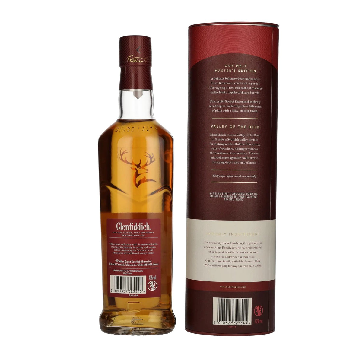 Glenfiddich Master's Edition Single Malt Scotch Whisky 43% vol. 0,7 l in geschenkverpakking