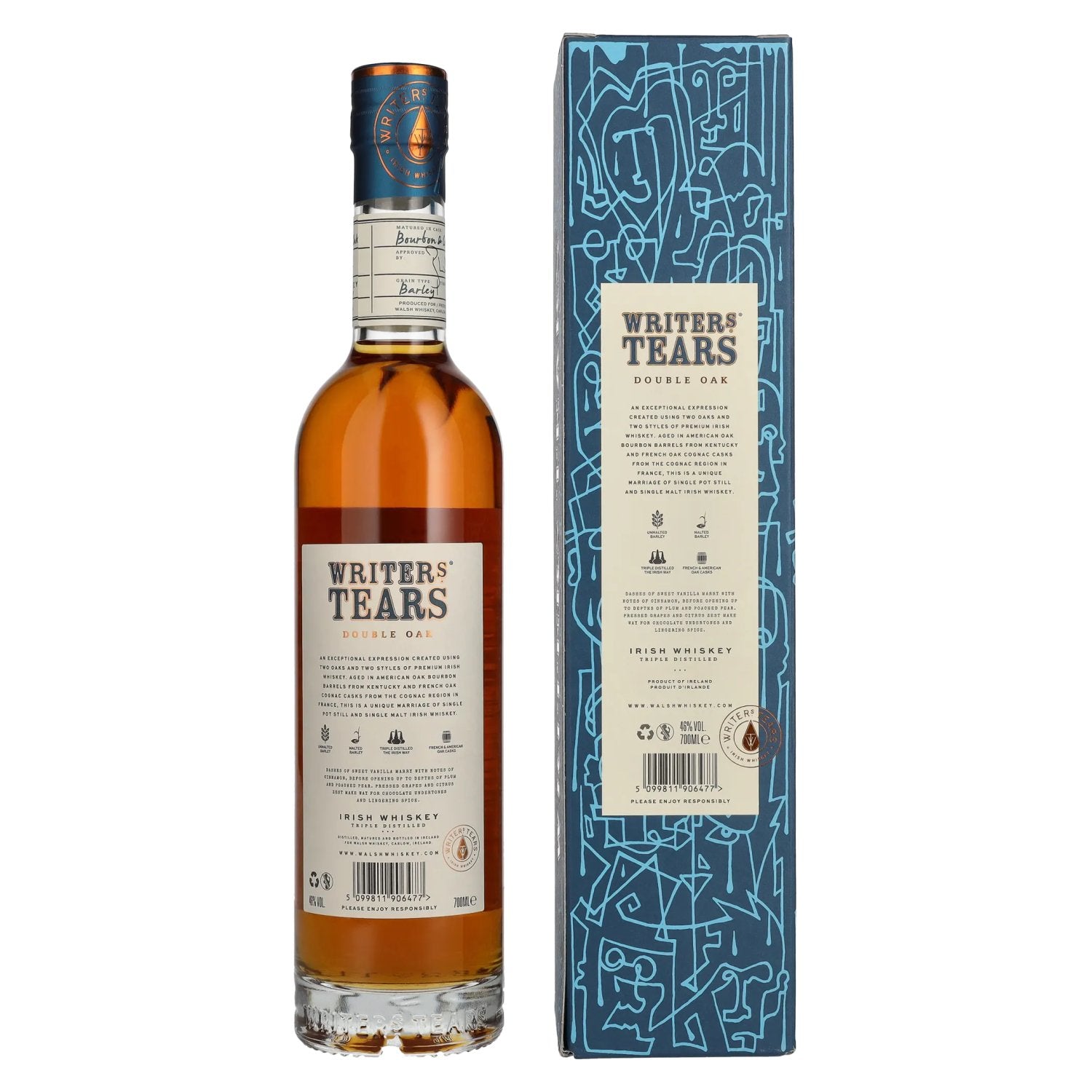 Writer's Tears DOUBLE OAK Irish Whiskey 46% Vol. 0,7l in Geschenkbox