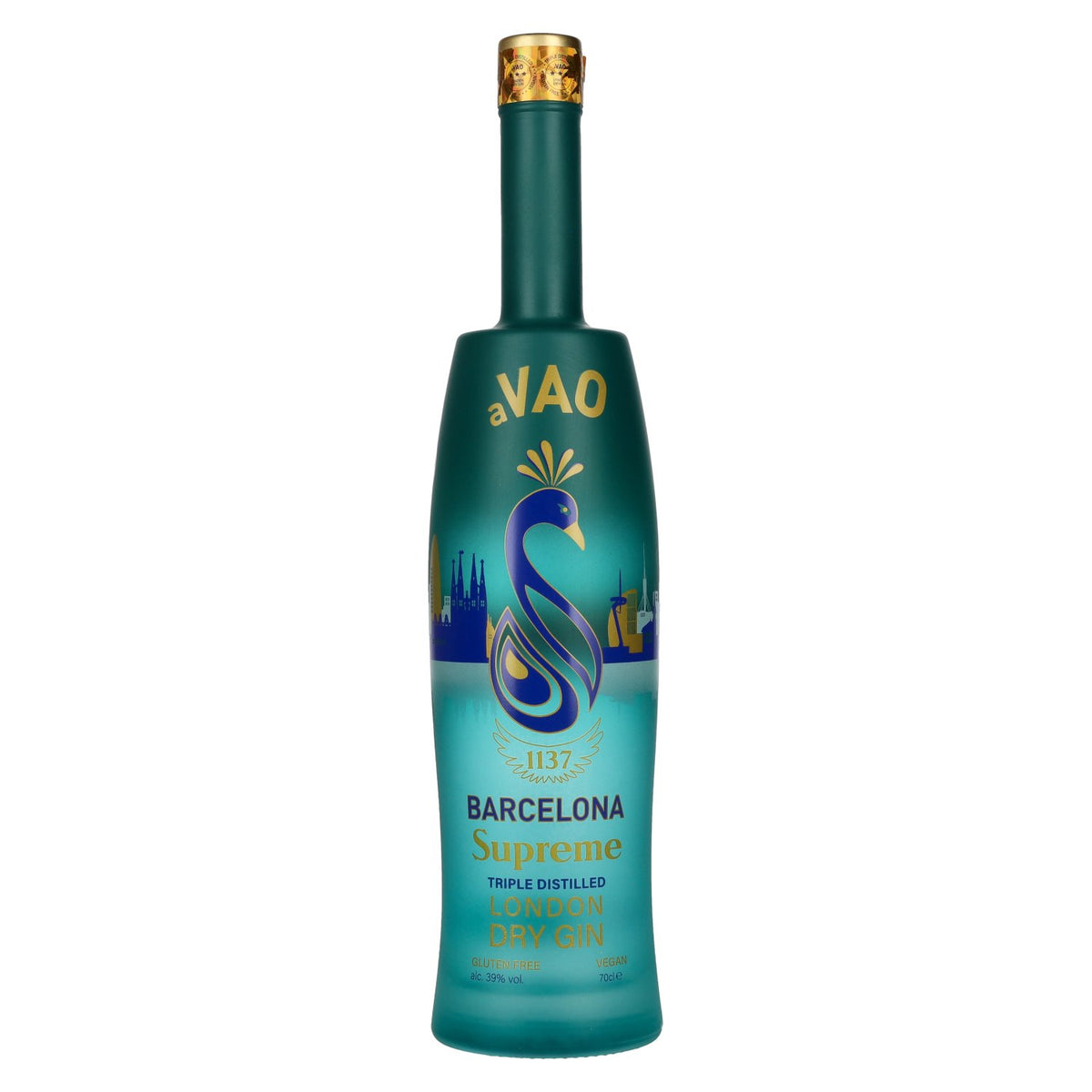 aVAO 1137 Barcelona Supreme Triple Distilled London Dry Gin 39% vol. 0.7 l