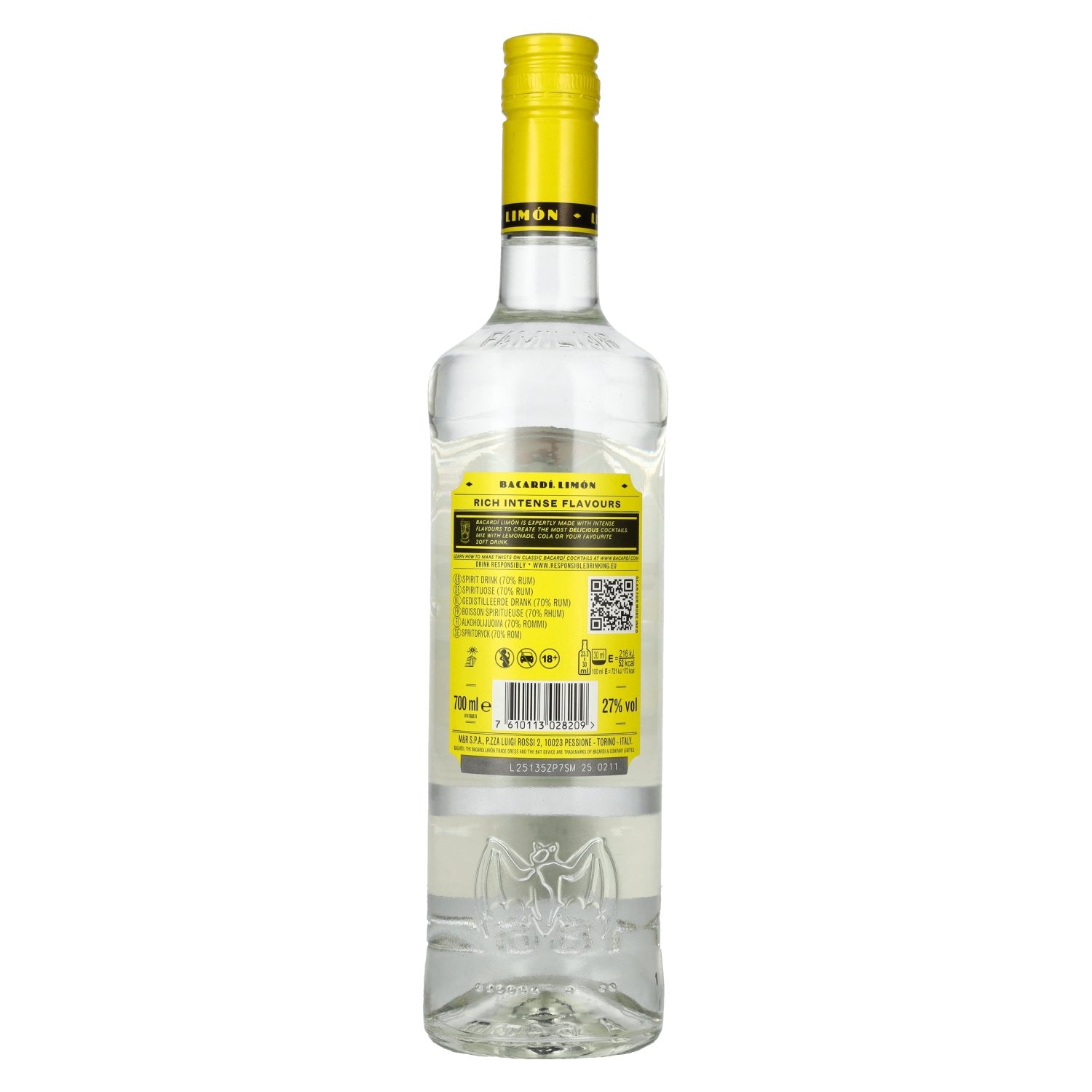 Bacardi LIMÓN Rum With Natural Flavors 27% Vol. 0,7l