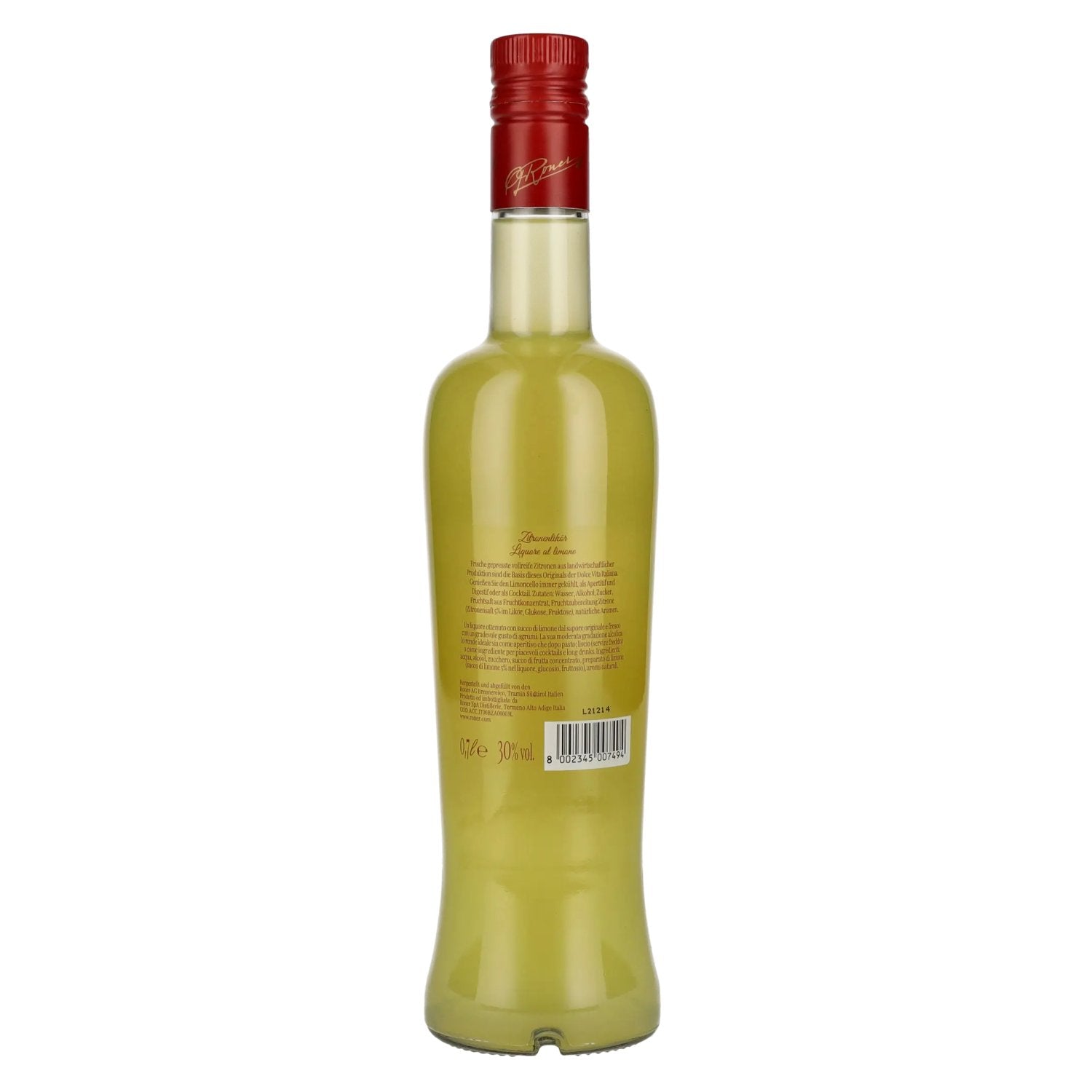 Roner Limoncello Liqueur de citron 30% vol. 0,7l
