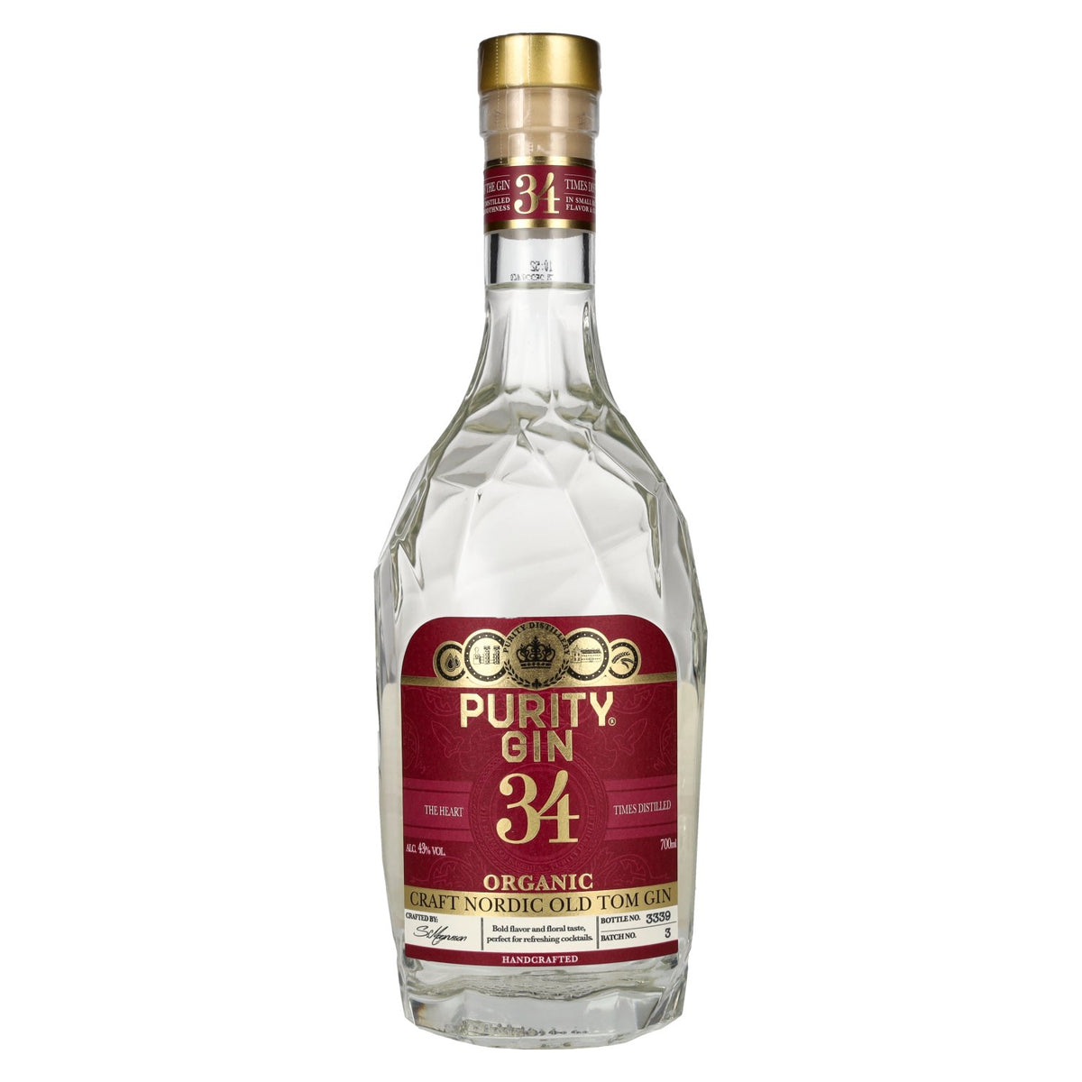 Purity 34 CRAFT NORDIC OLD TOM Biologische Gin 43% vol. 0,7 l