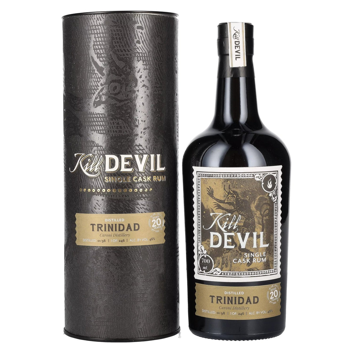 Hunter Laing Kill Devil Trinidad Caroni 20-Year-Old Single Cask Rum 1998 46% vol. 0.7 l in a gift box