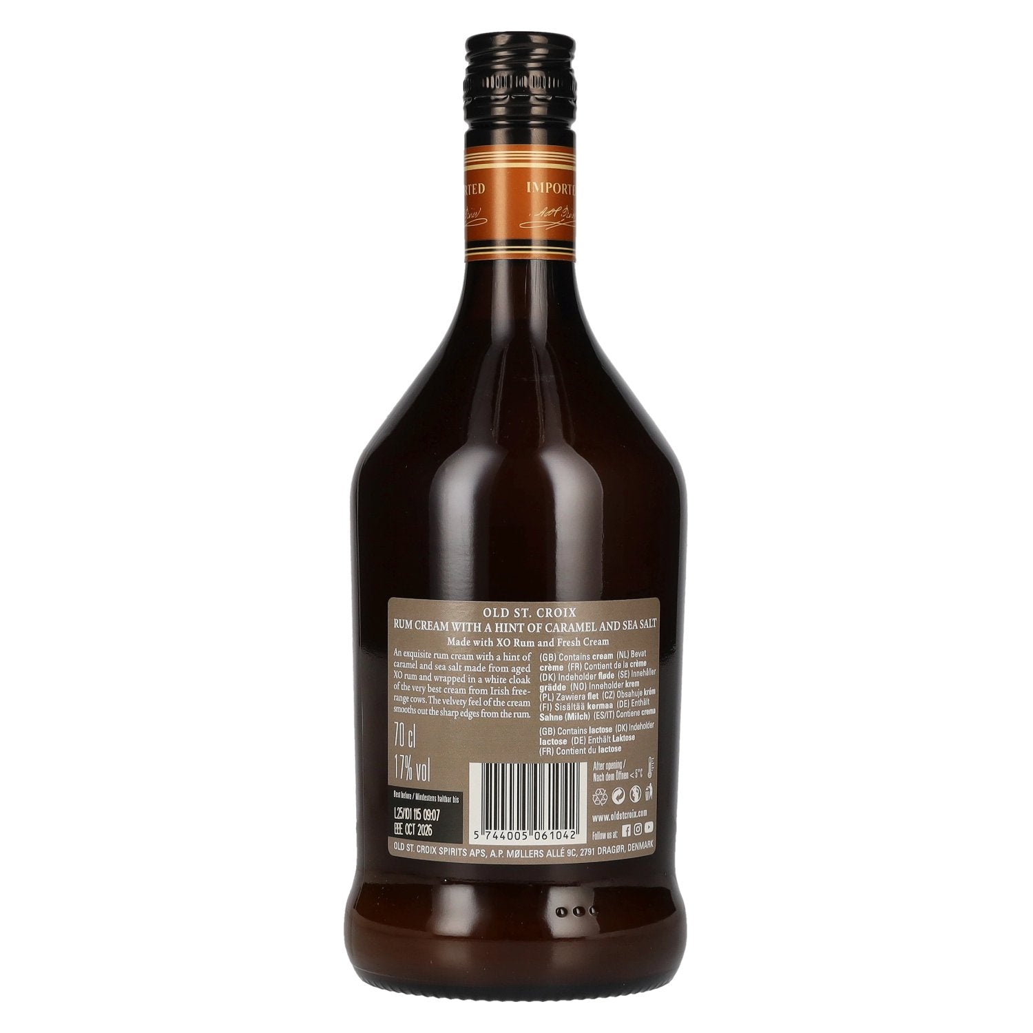 Old St. Croix A.H. Riise Caramel-Cream-Liqueur 17% Vol. 0,7l