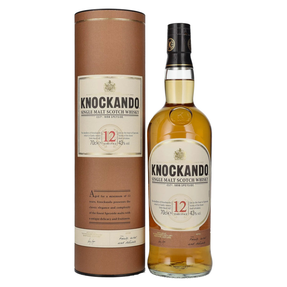 Knockando 12-Year-Old Single Malt Scotch Whisky, 43% vol., 0.7 litres, in a gift box
