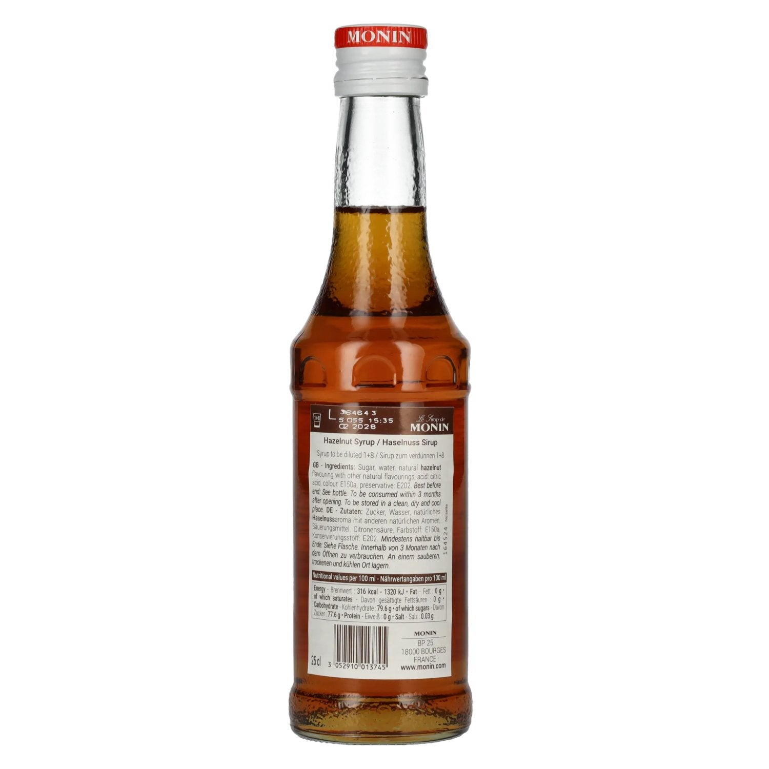 Le Sirop de Monin HASELNUSS 0,25l