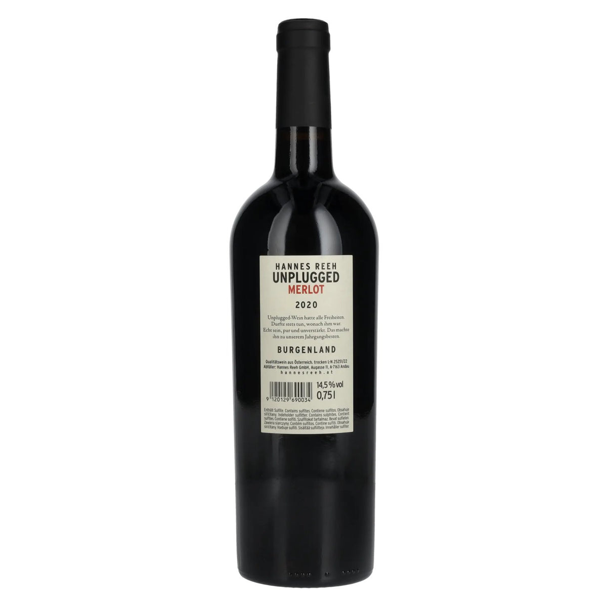 Hannes Reeh Merlot Unplugged 2020 14,5 % vol. 0,75 l