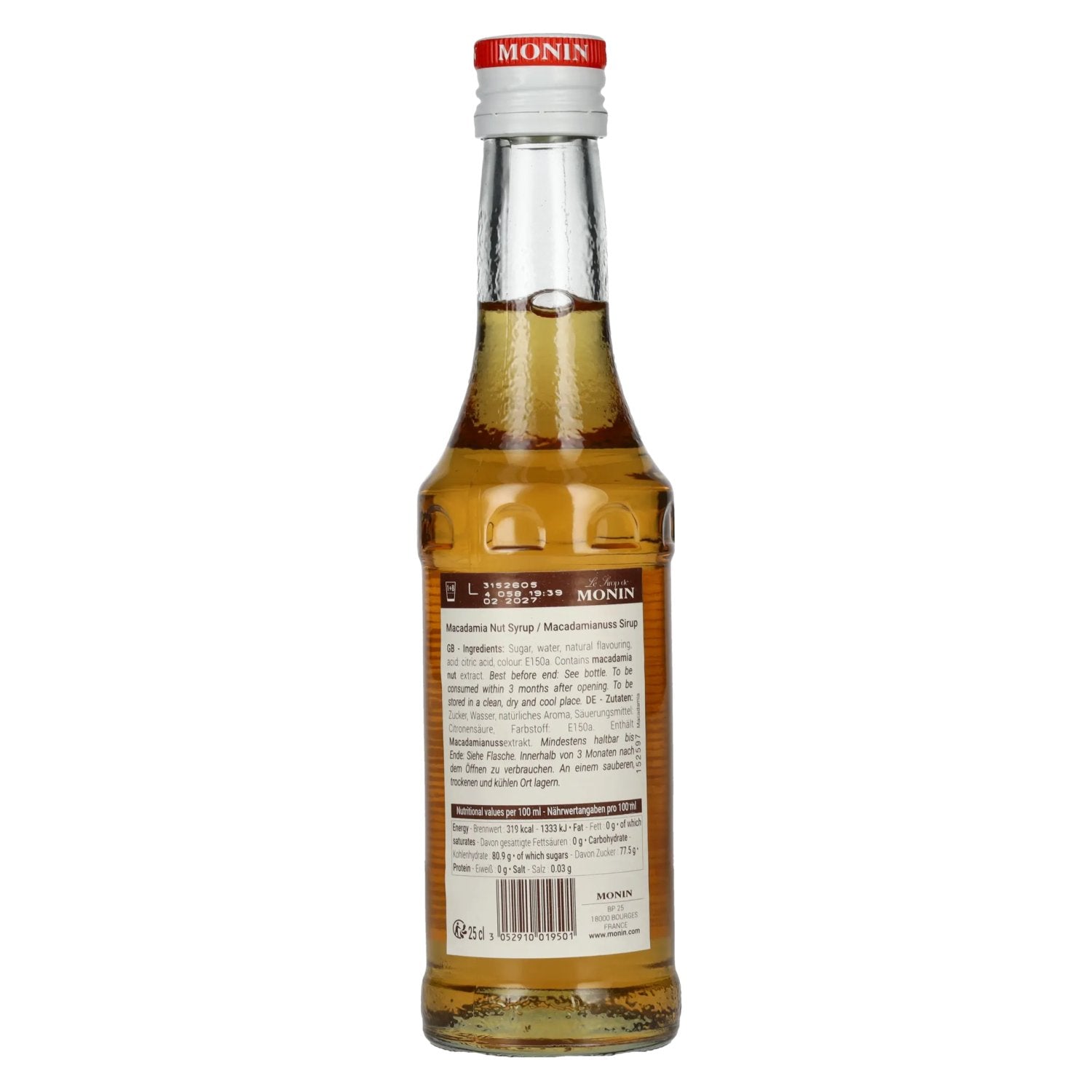 Le Sirop de Monin MACADAMIA NUSS 0,25l