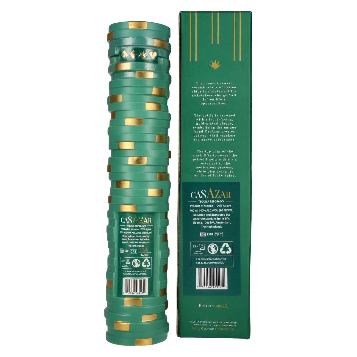 Casazar 7 Tequila Reposado 100% blauwe agave 40% vol. 0,7 l in geschenkverpakking