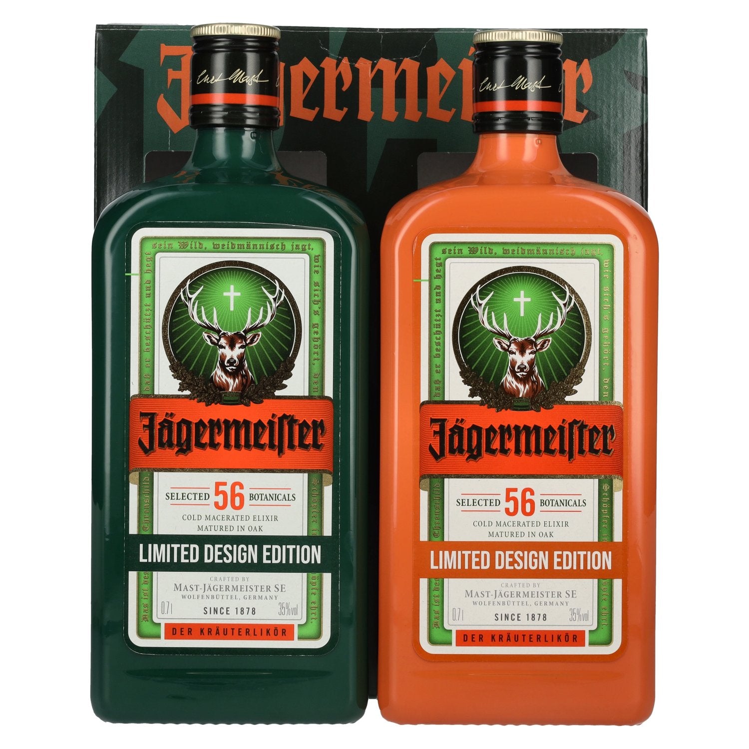 Jägermeister TWINPACK Limited Design Edition 35% Vol. 2x0,7l in geschenkverpakking