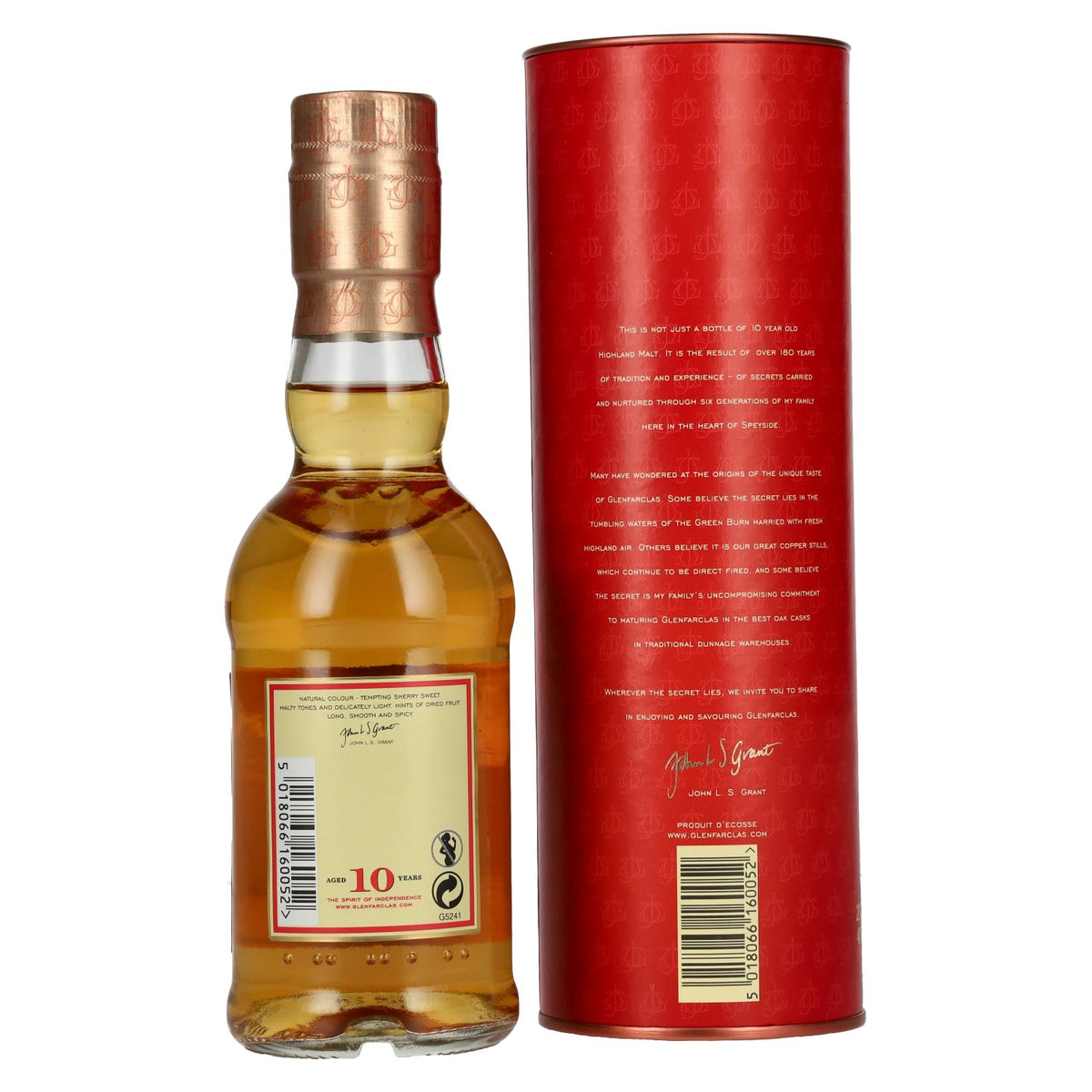 Glenfarclas 10 Years Old Highland Single Malt Scotch Whisky 40% vol. 0,2 l in geschenkverpakking